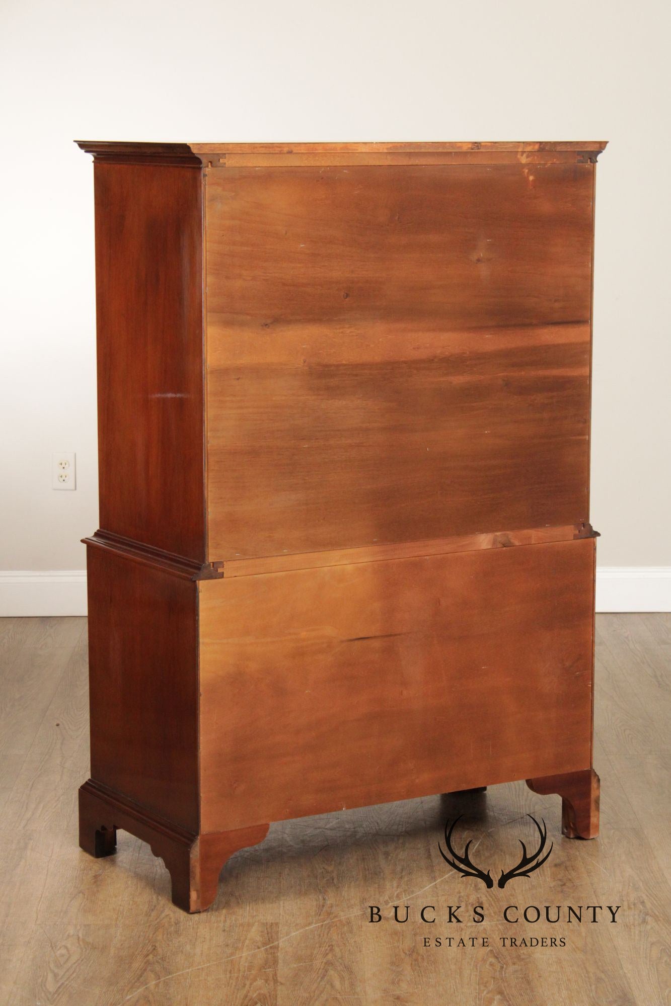 Hickory Furniture Inlaid Mahogany Chippendale Style Tall Chest of Drawers