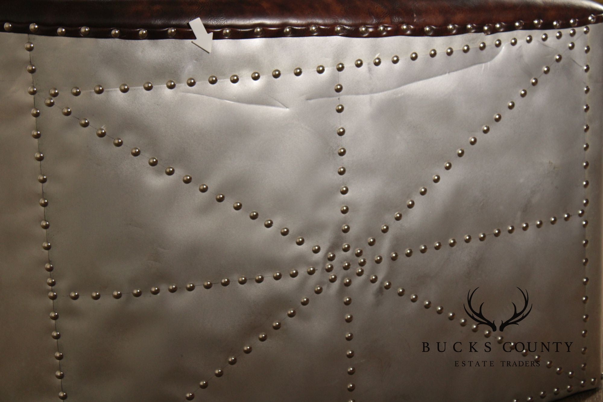 Aviator Style Leather Sofa