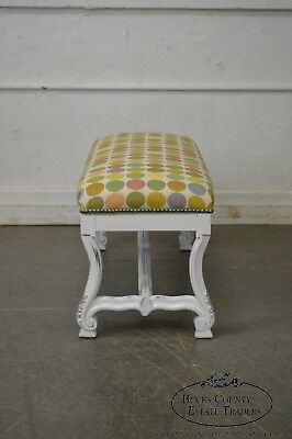 Custom Painted French Louis XIV Style Bench