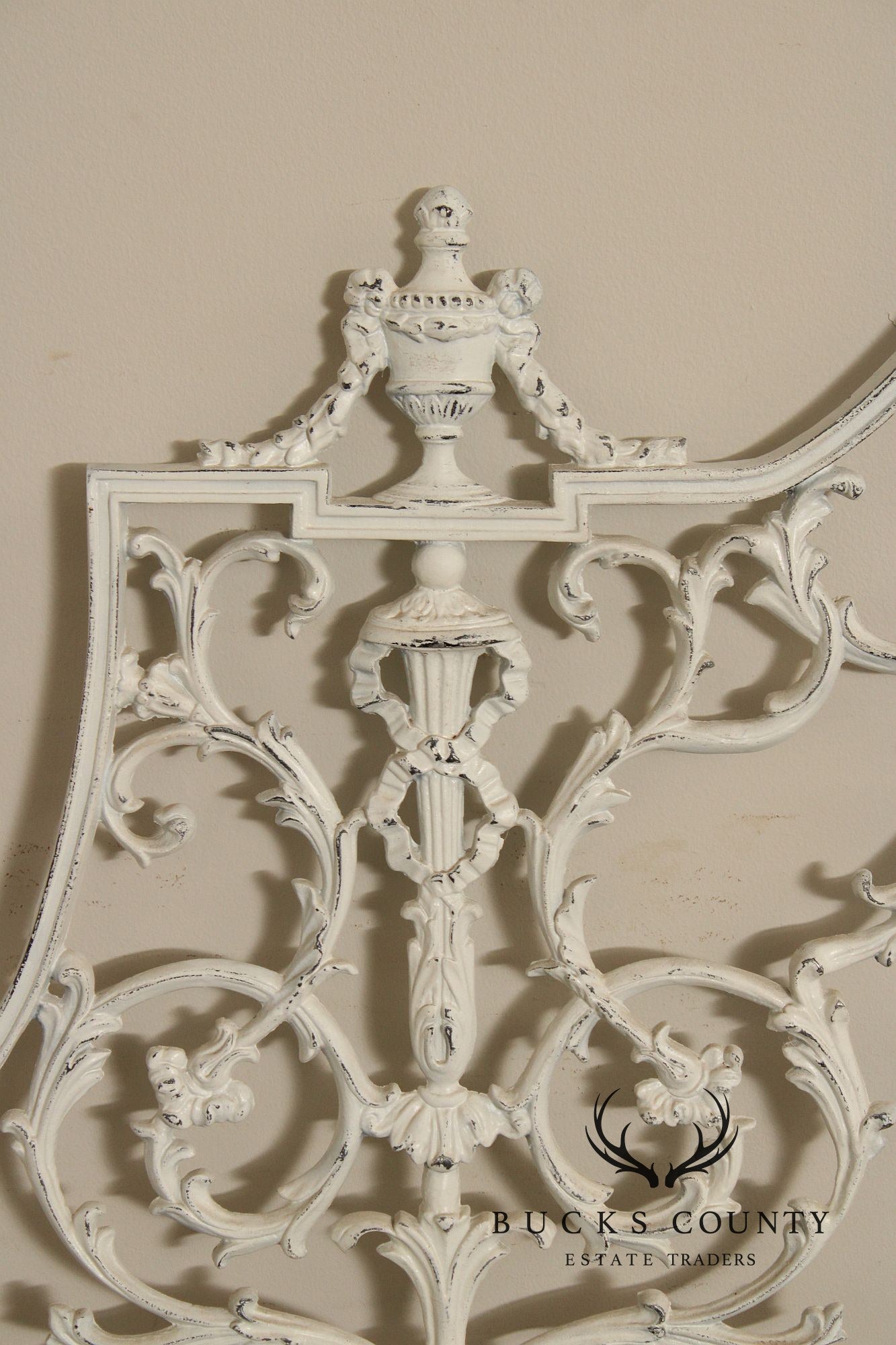 Rococo Style Ornate Metal King Headboard