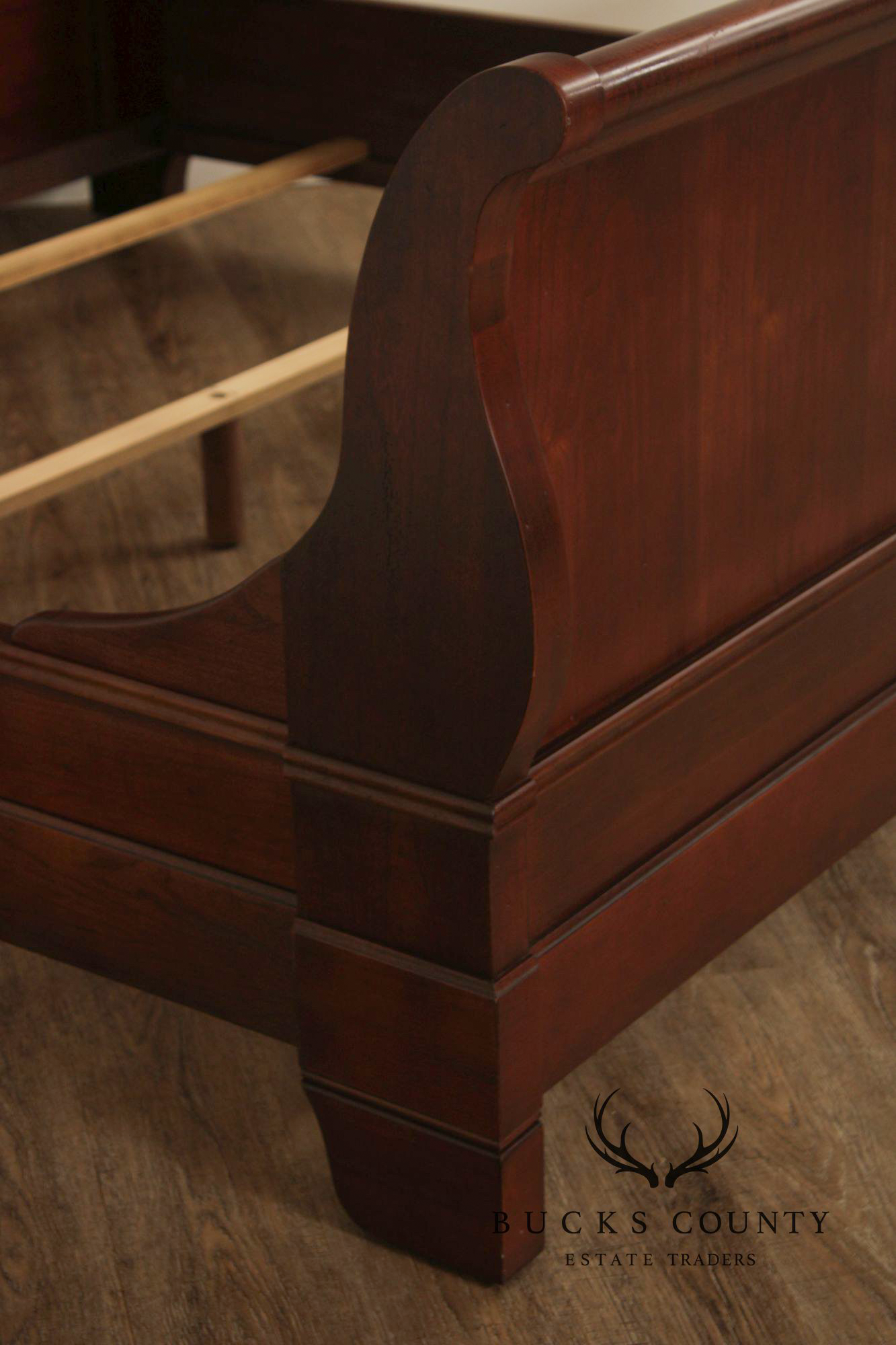 Louis Philippe Style Cherry King Sleigh Bed