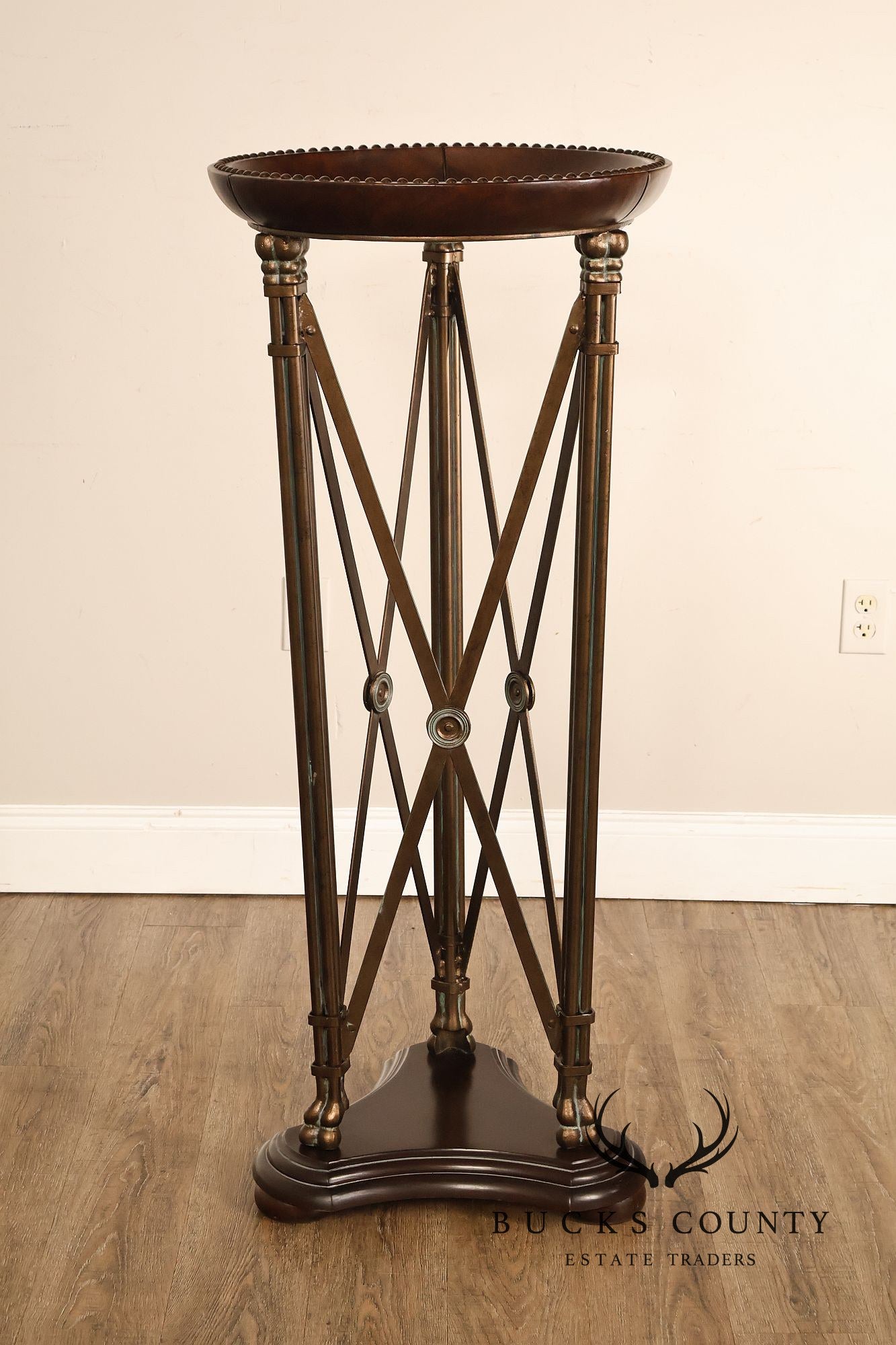 Regency Style Pair Of Mahogany Pedestal Plant Stands