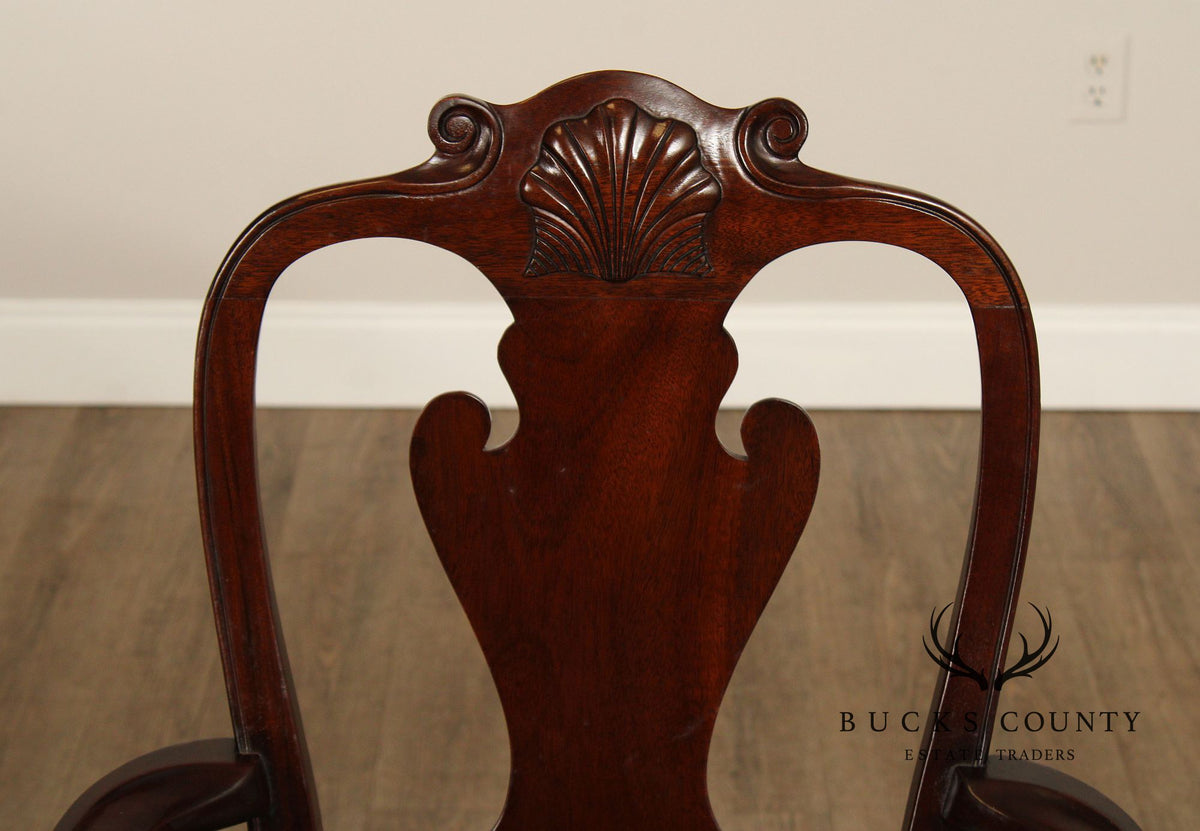 Stickley Queen Anne Style Set of Eight Mahogany Dining Chairs