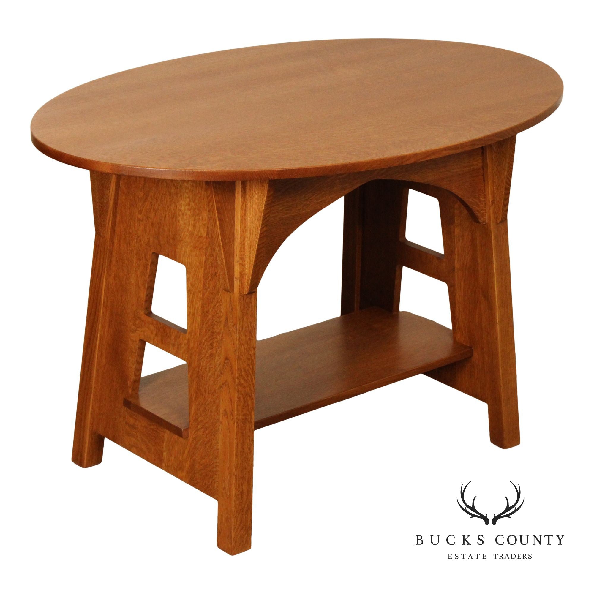 Stickley Mission Collection Oak Limbert Library Table