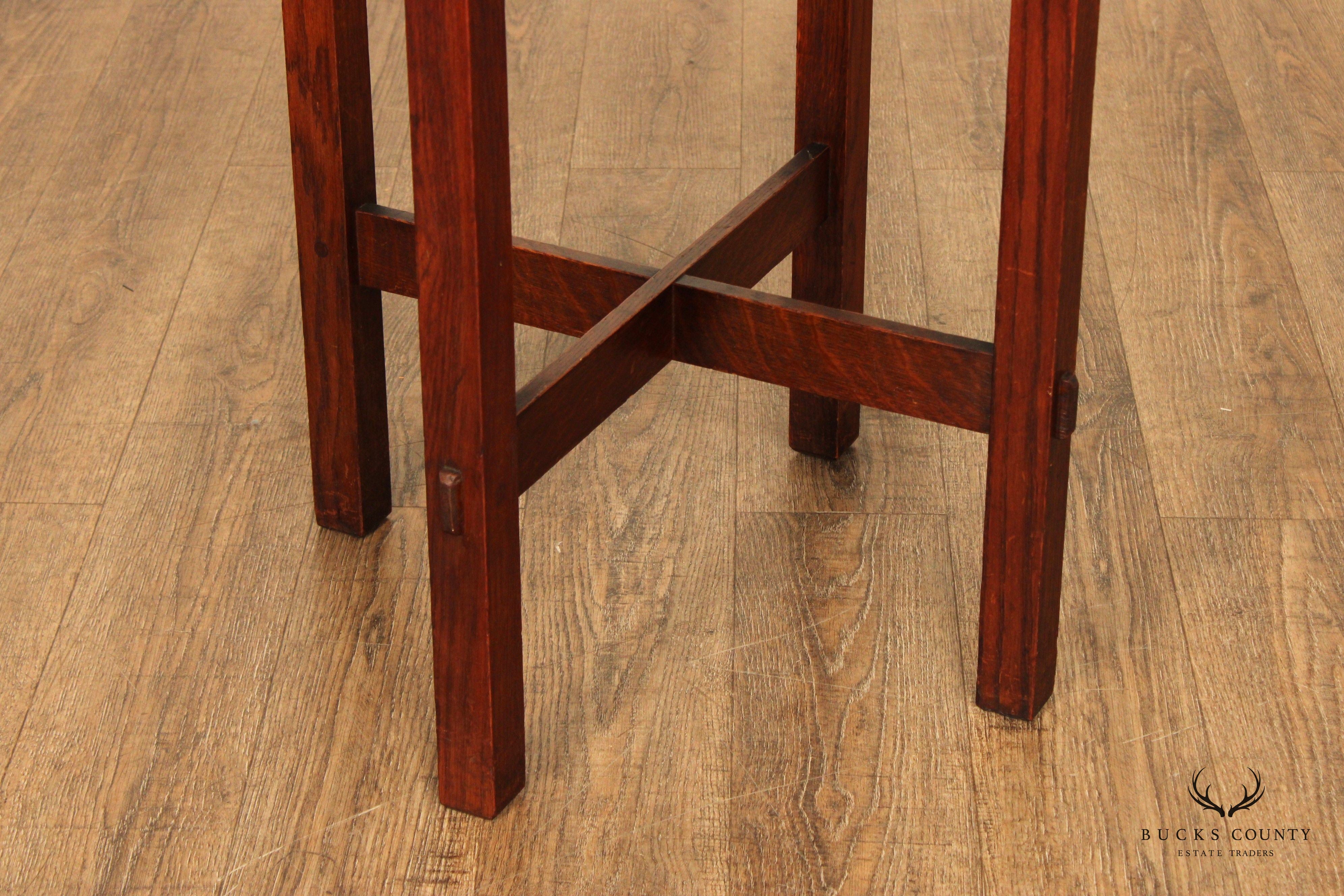 Stickley Brothers Antique Mission Oak Lamp Table