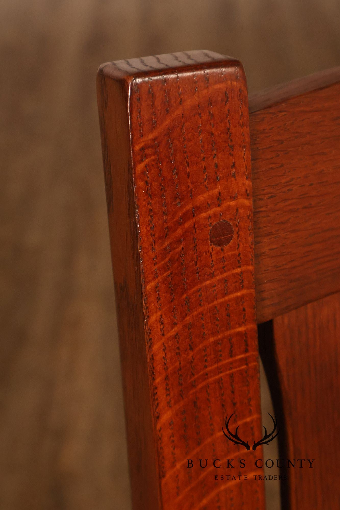 Stickley Mission Collection Set Of Four Oak Dining Side Chairs