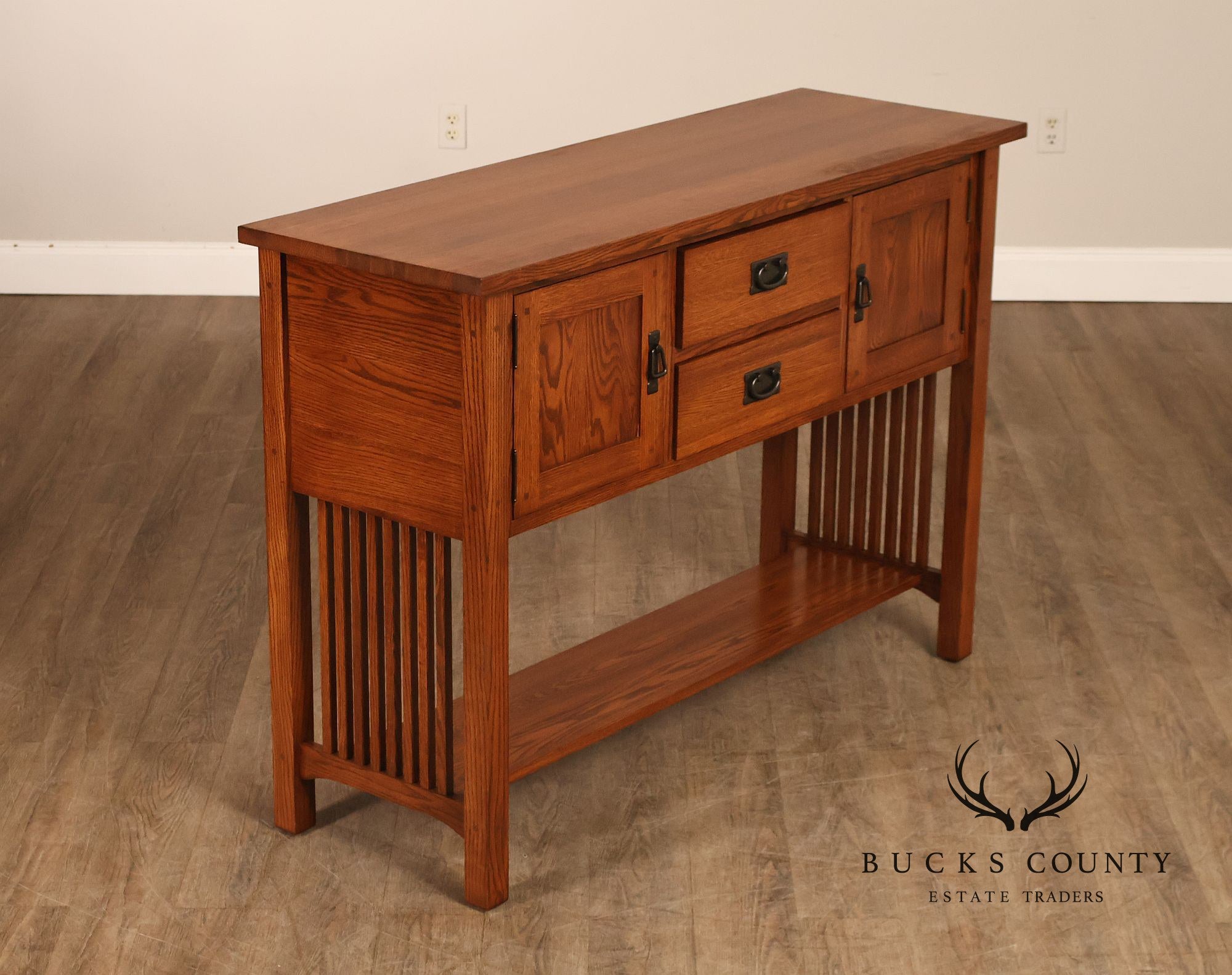 American Arts And Crafts Mission Oak Server Sideboard