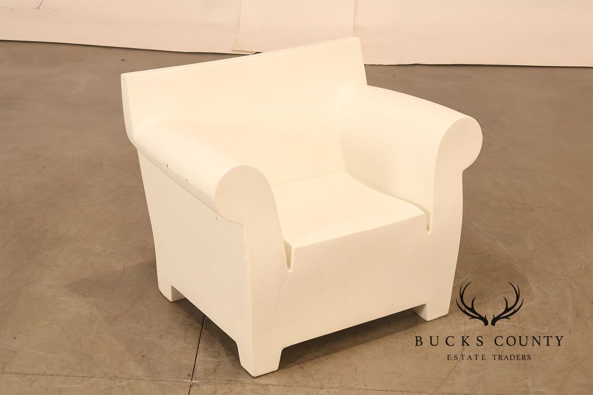 Kartell Philippe Starck Pair Of Bubble Club White Armchairs
