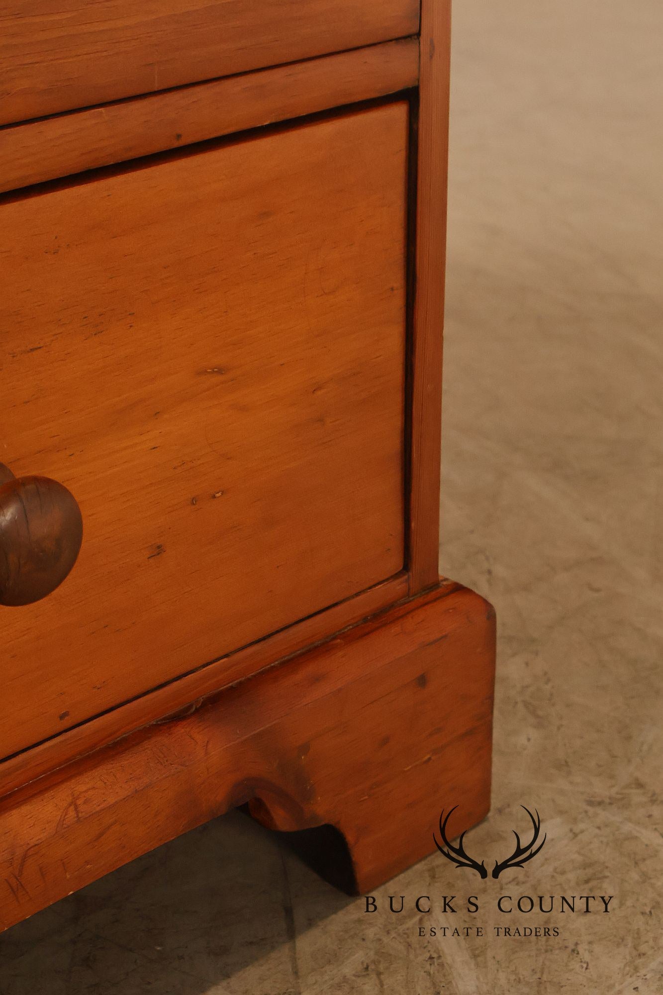 Antique Cottage Pine Chest Of Drawers