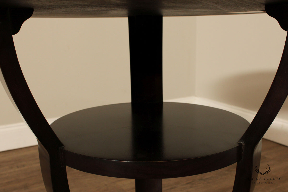 Century Furniture Empire Style Two-Tier Pedestal Side Table