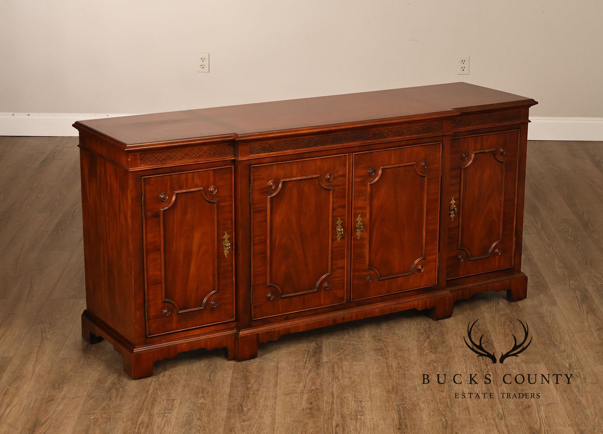 Century Furniture Georgian Style Mahogany Four-Door Buffet Sideboard