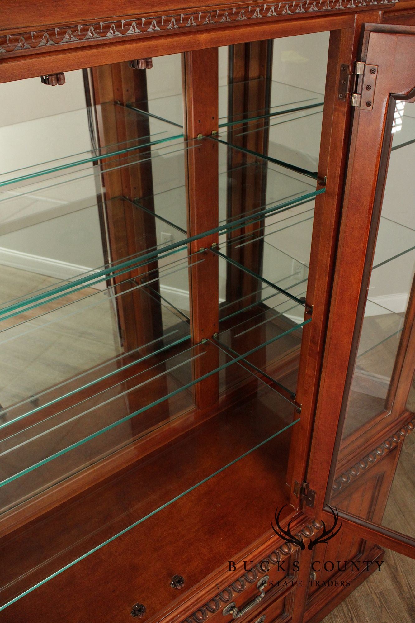 Hickory White Four Door China Cabinet