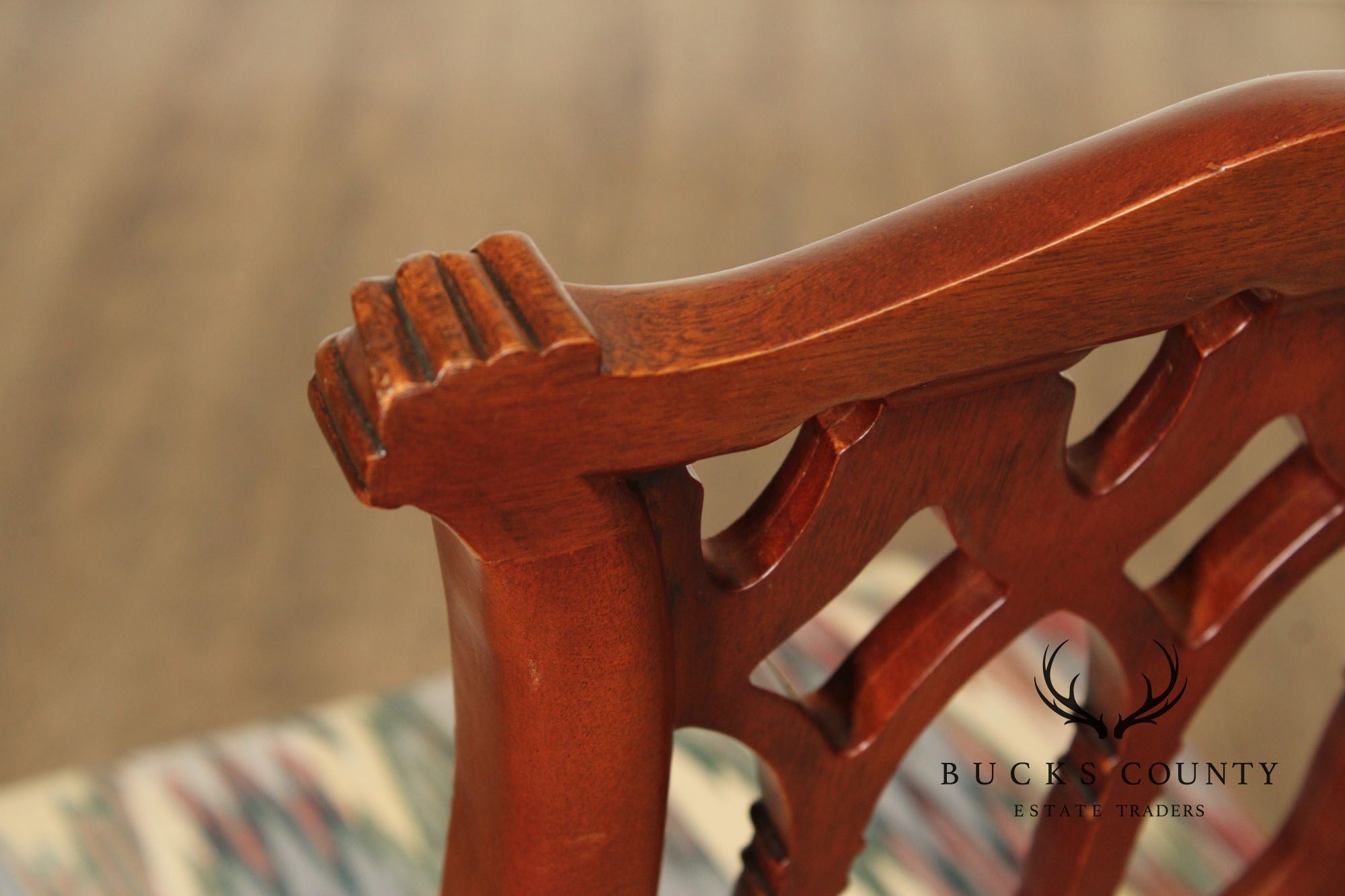 George III Gothic Style Carved Mahogany Side Chair