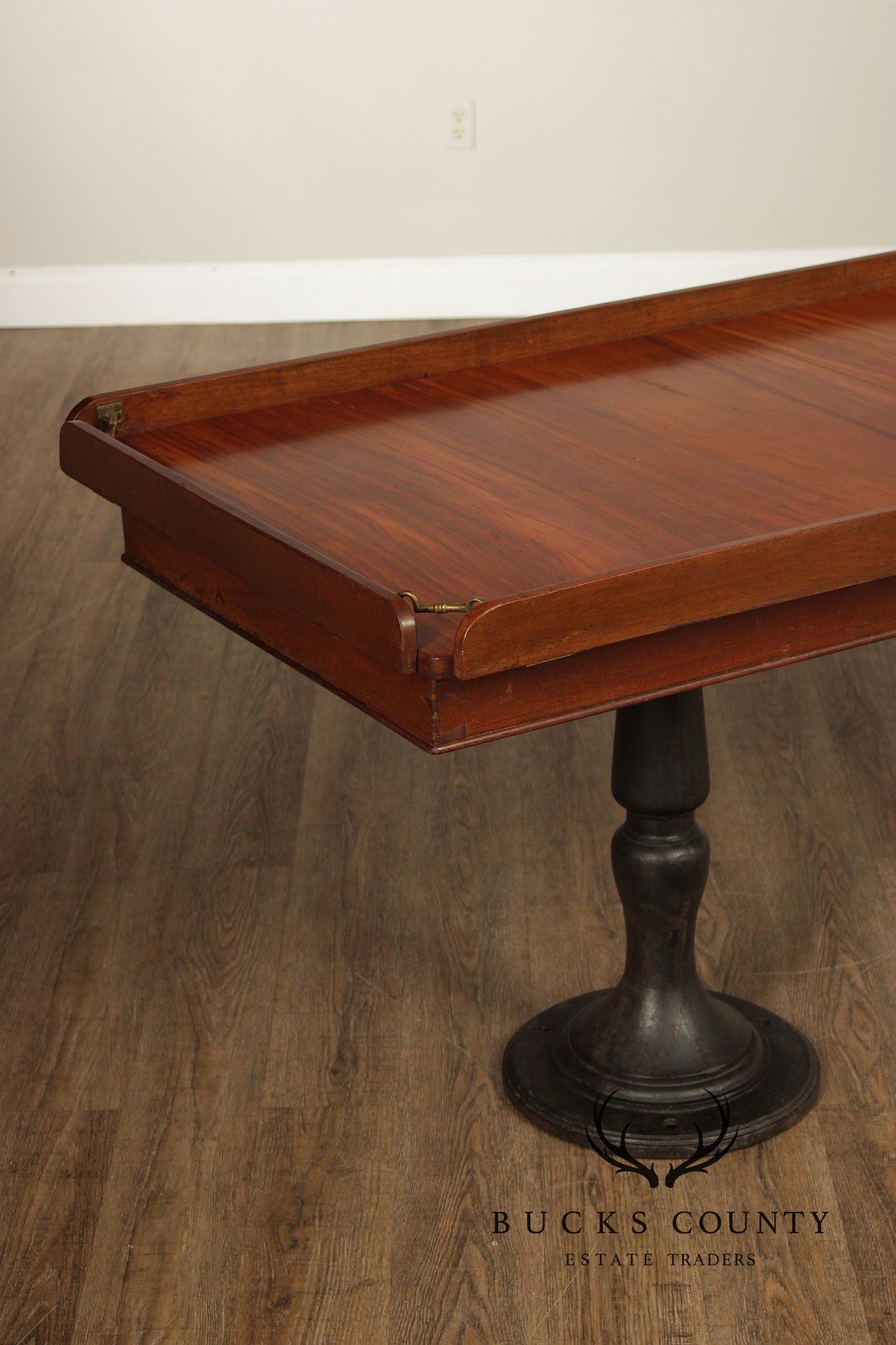 Antique Ship’s Table With Set Of Six Ship Chairs