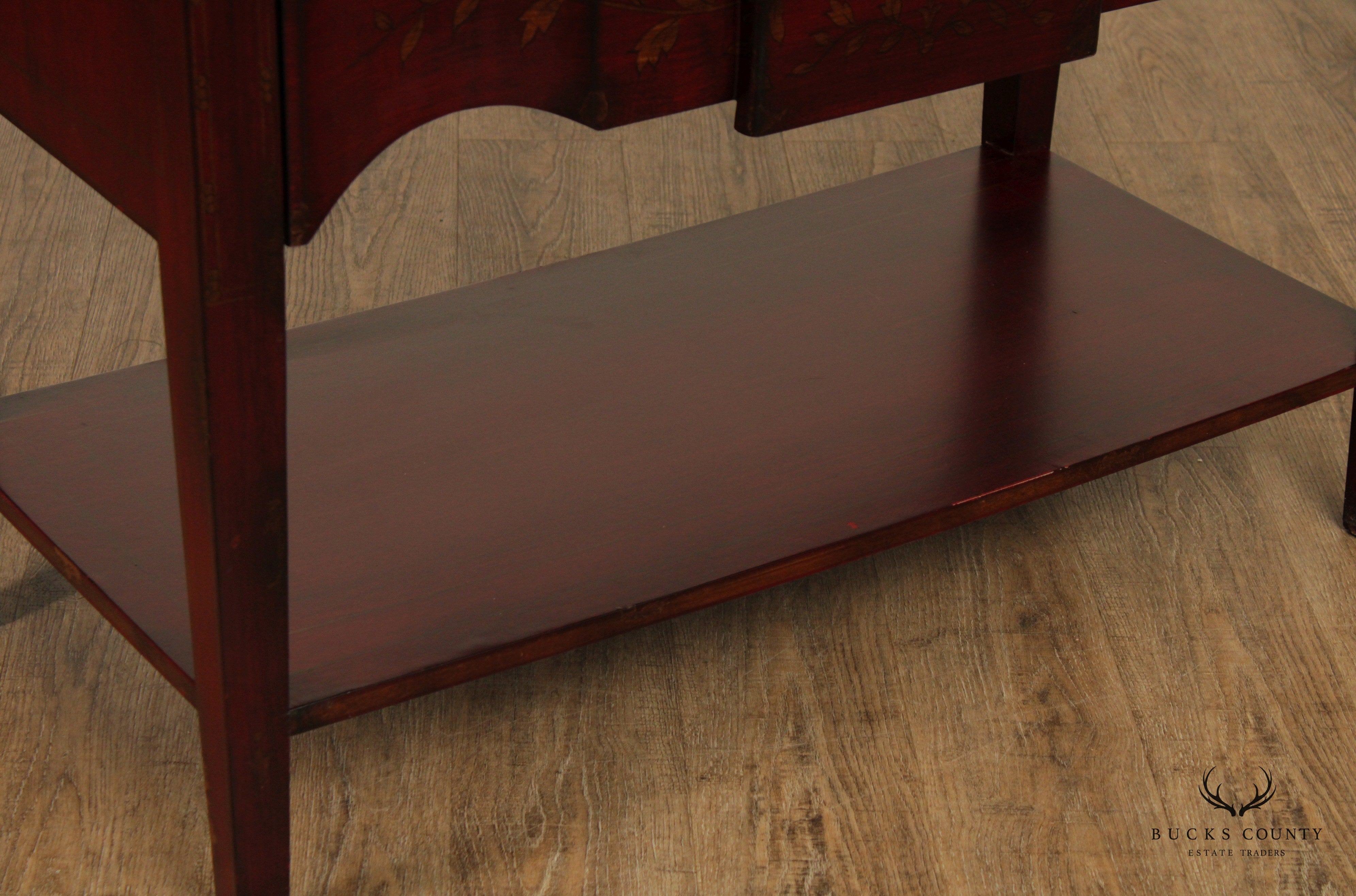 Sarreid Italian Style Paint Decorated Highboy Tall Chest of Drawers