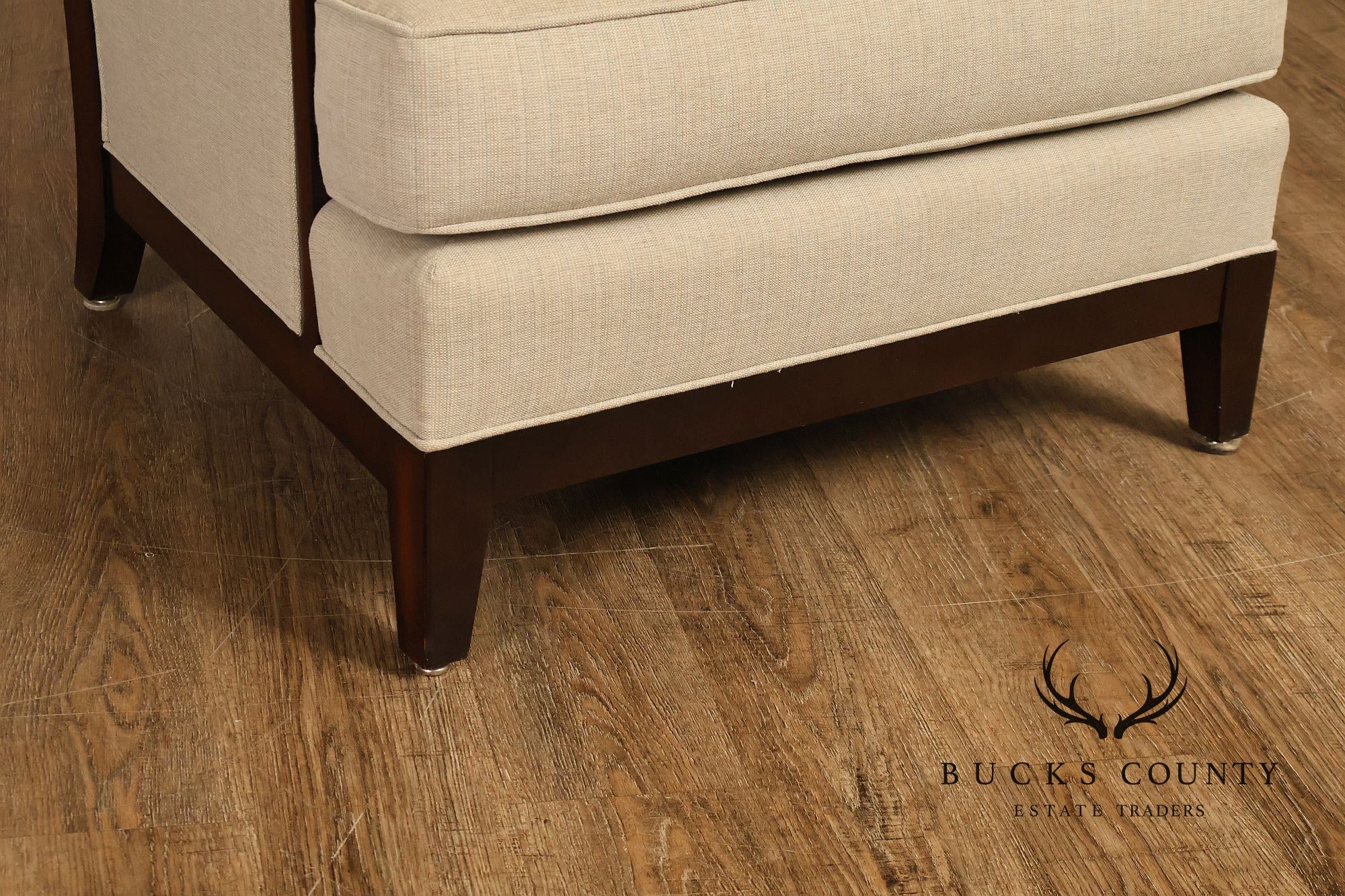 Baker Milling Road Collection Pair Of Transitional Lounge Chairs