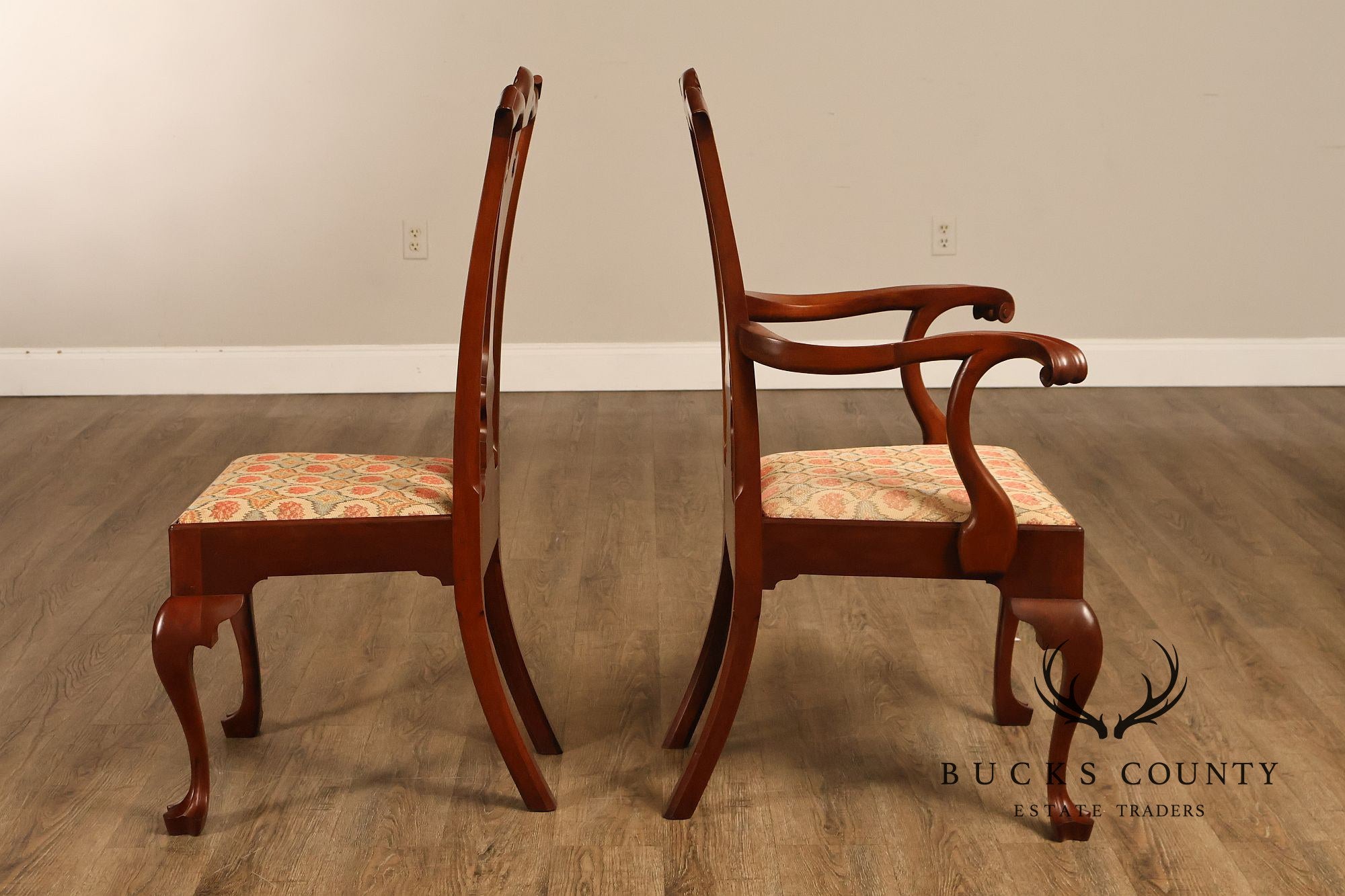 Irion Company Queen Anne Style Cherry Dining Chairs Set Of Six