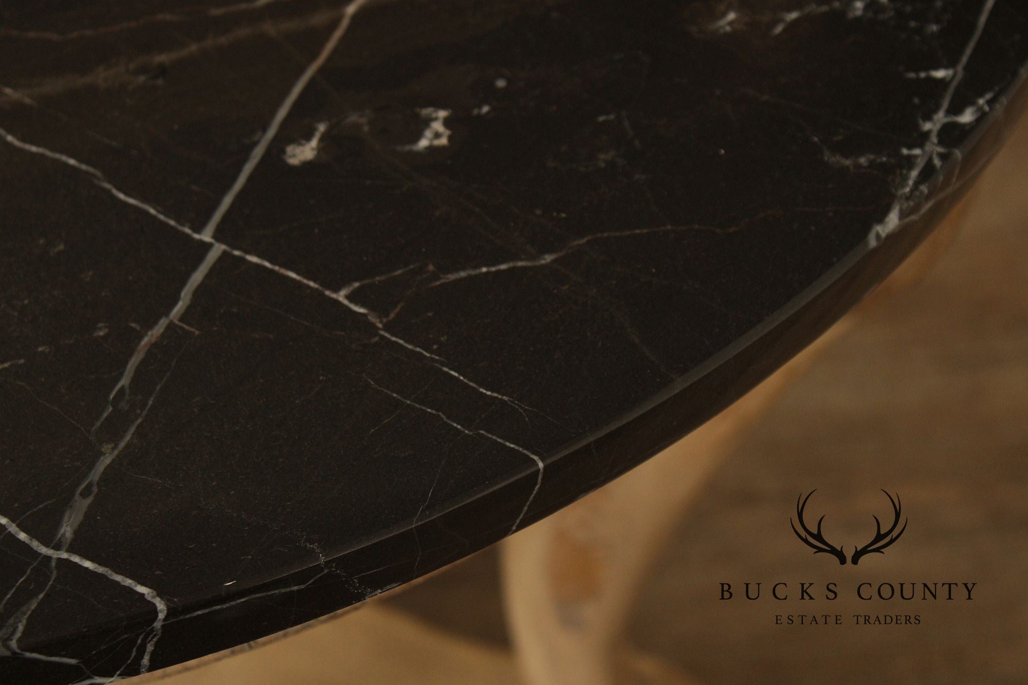 Italian Neoclassical Style Round Marble Top Side Table