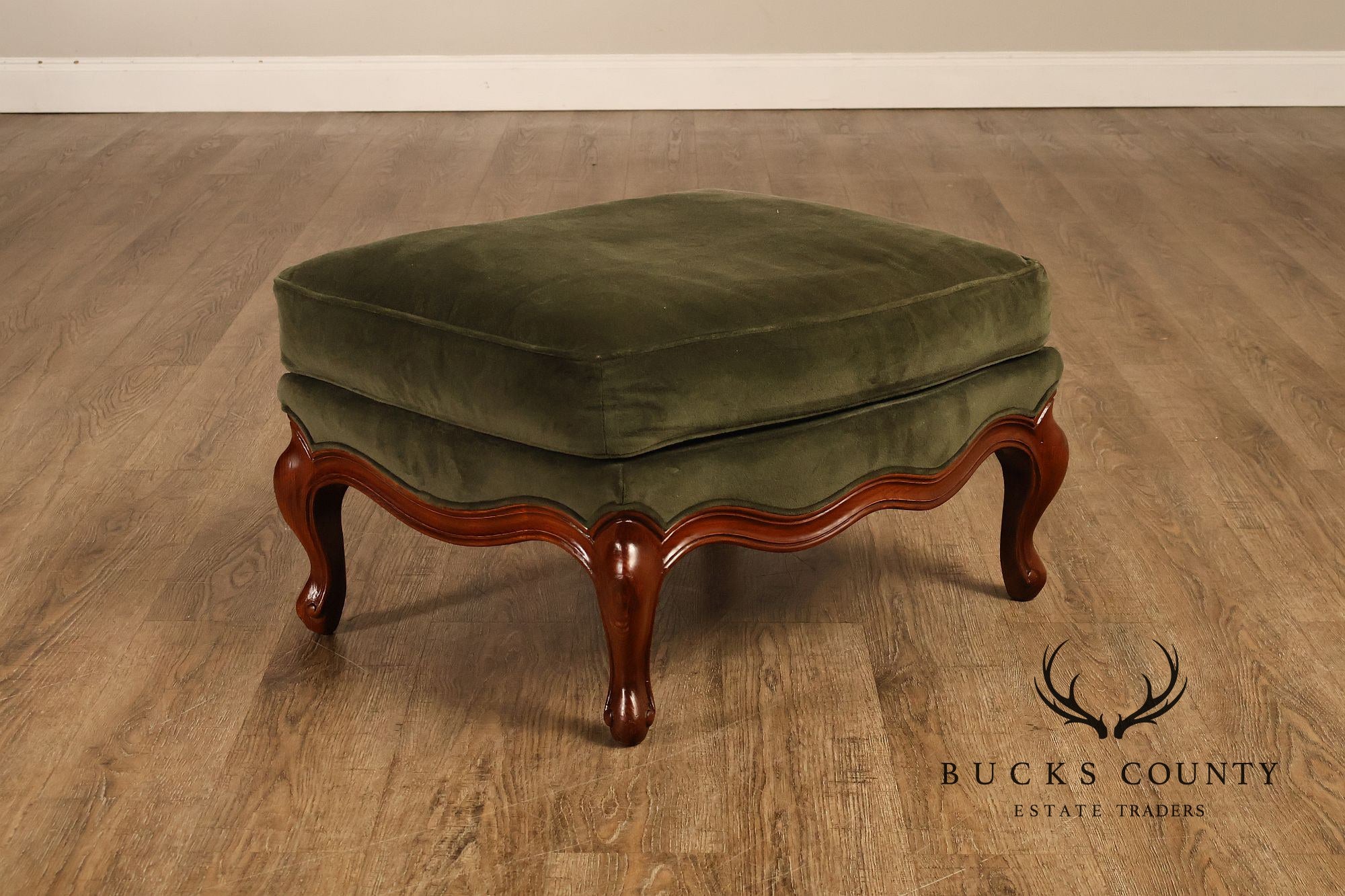 Hickory Chair Mark Hampton Collection Louis XV Style Upholstered Lounge Chair And Ottoman