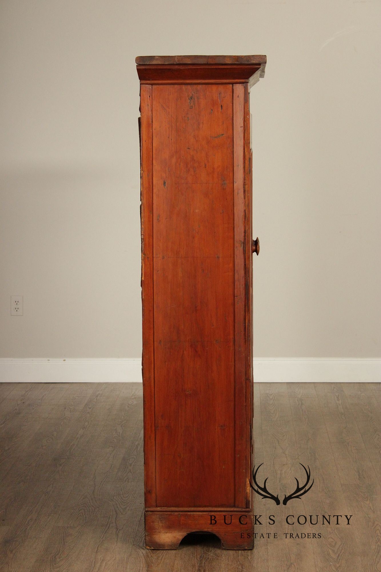 Antique Softwood Two-Door Pantry Cupboard