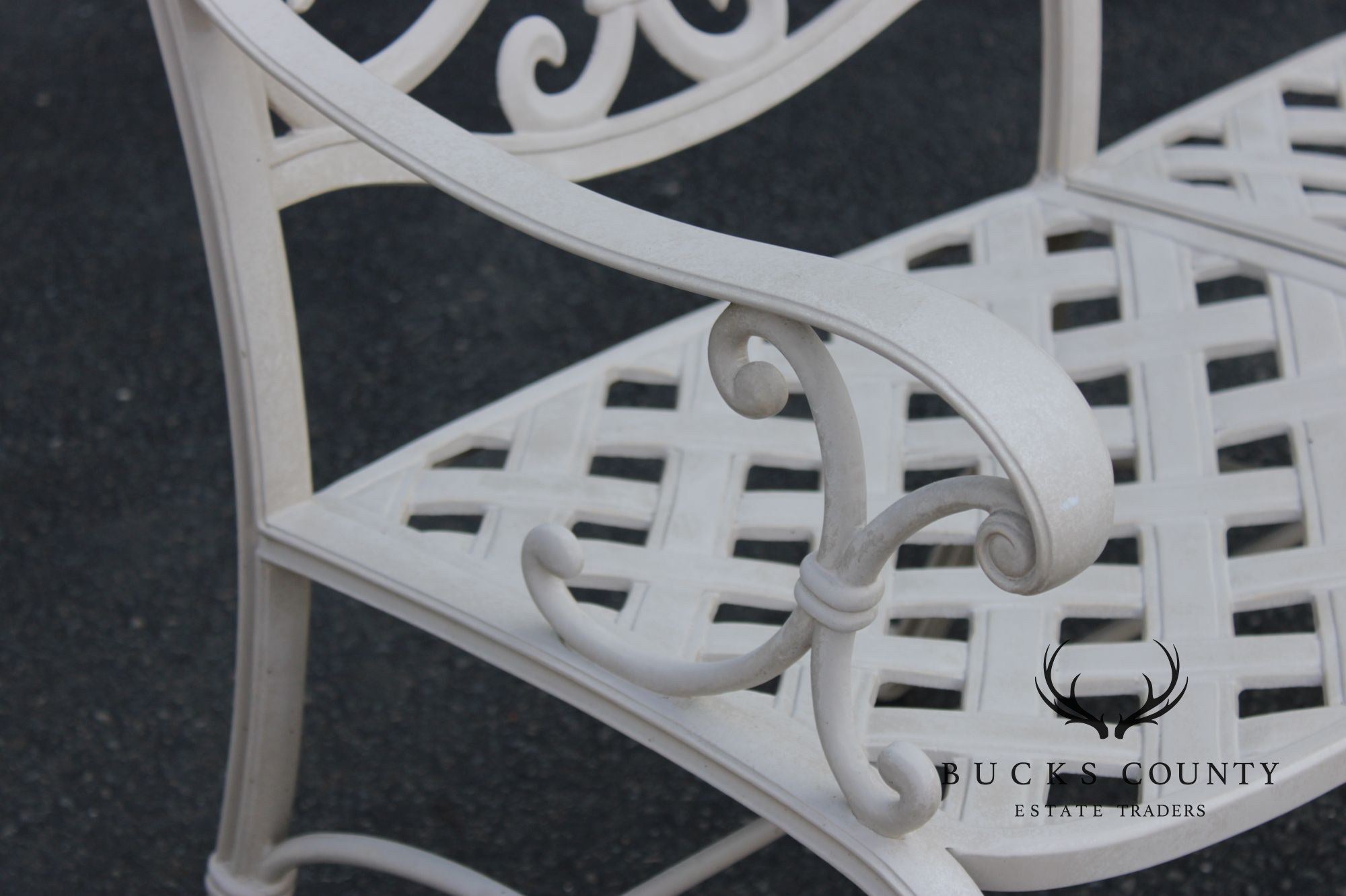 Frontgate Cast Aluminum Outdoor Garden Settee