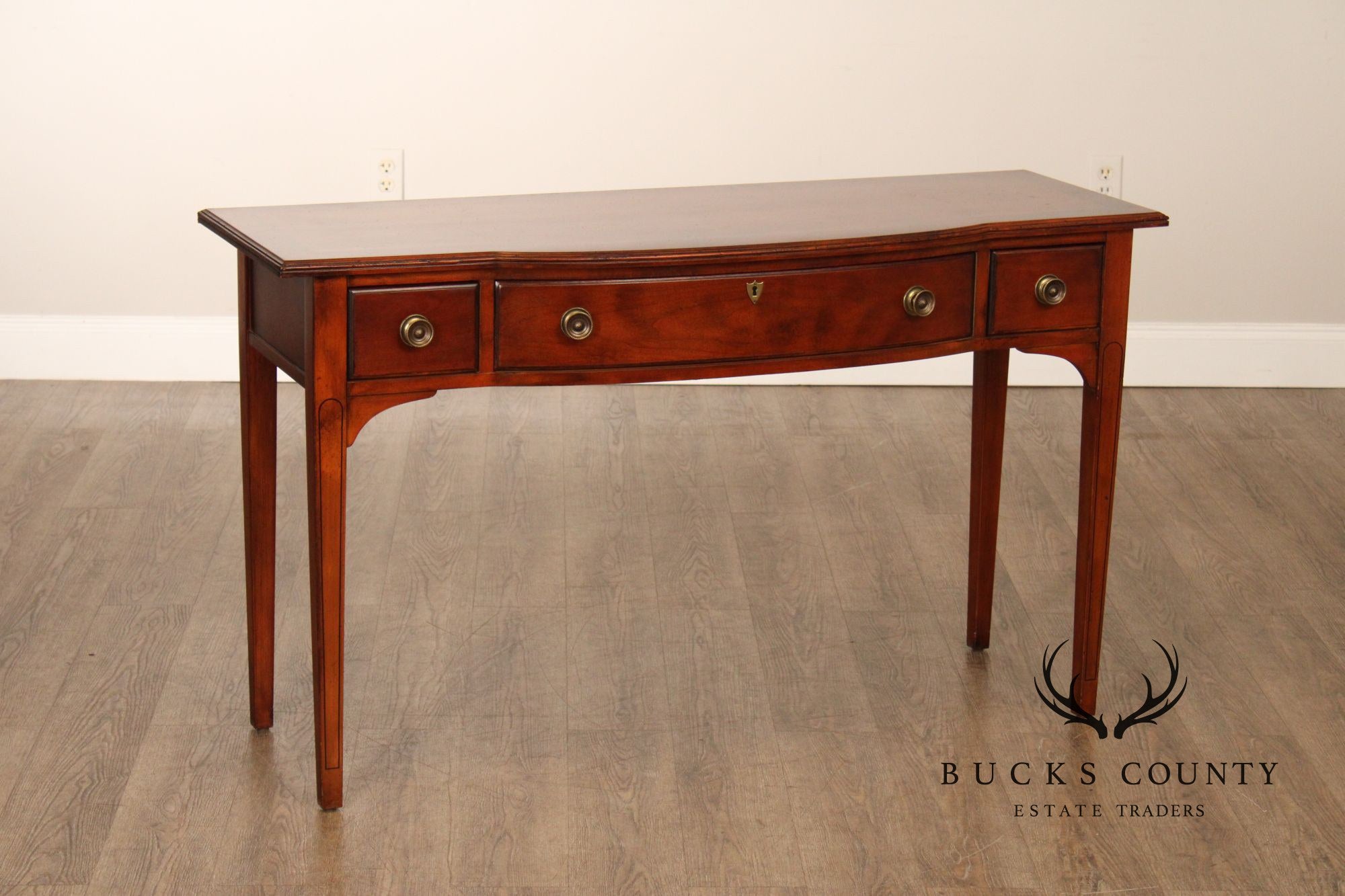 Hekman Federal Style Three Drawer Console Table