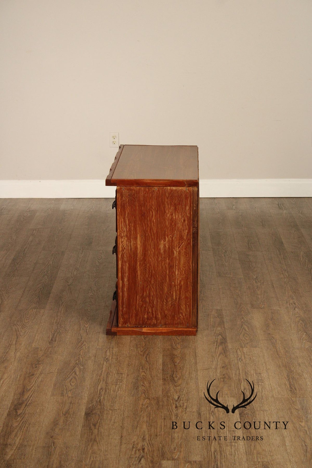 Vintage Apothecary Style Fifteen-Drawer Wood Storage Cabinet