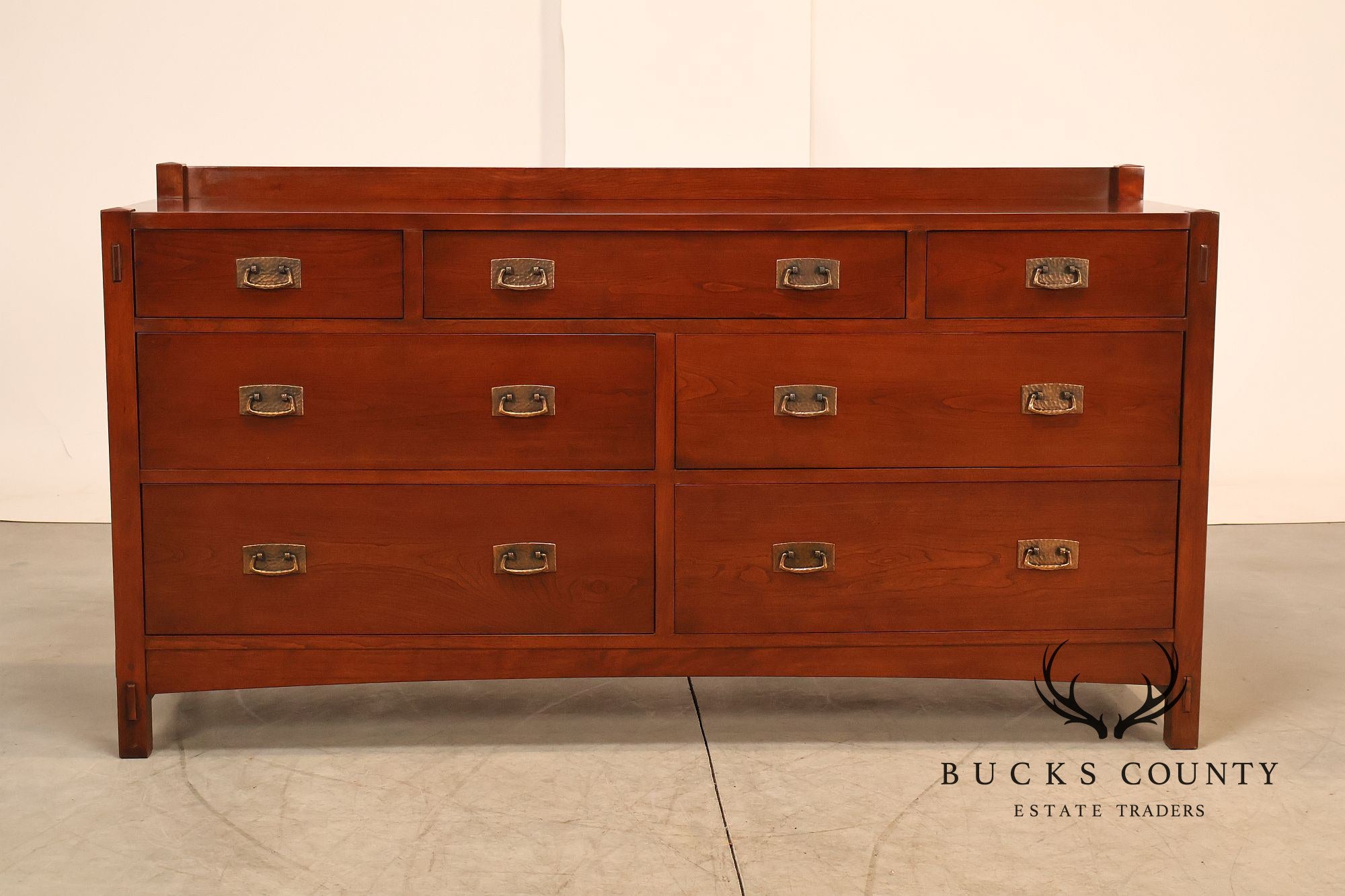 Stickley Mission Collection Cherry Seven Drawer Low Dresser