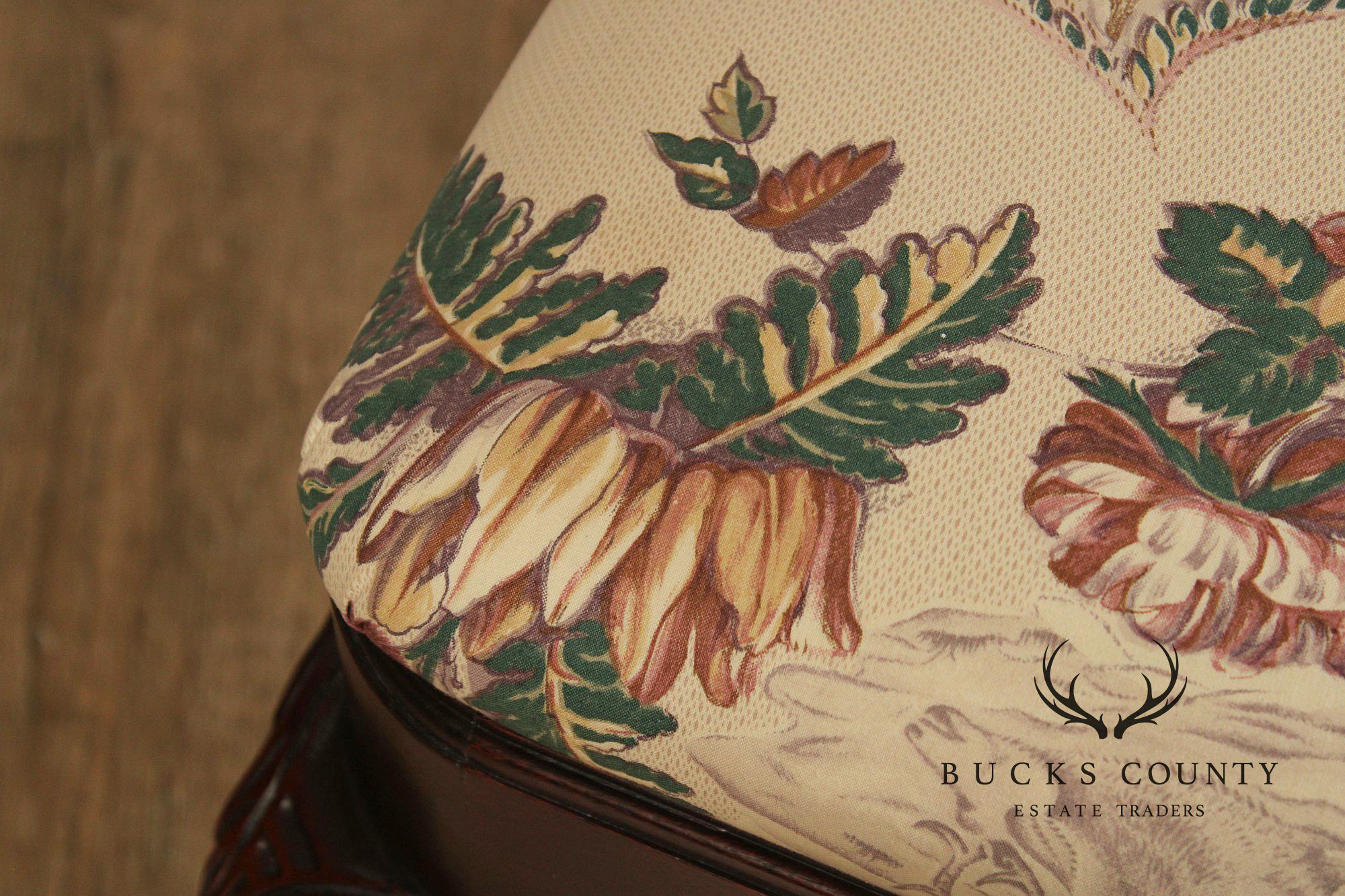 Chippendale Style Mahogany Ball And Claw Ottoman