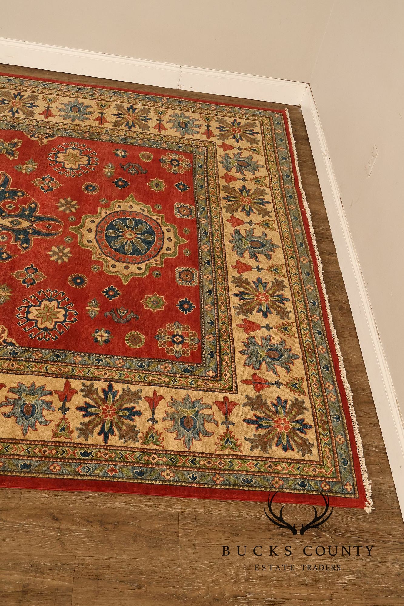 Afghan Gazni Style Wool Area Rug  7'11" x 9'3"
