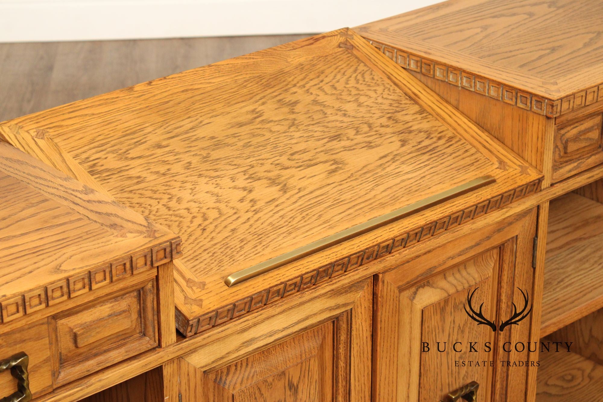 Romweber Viking Oak Bookcase Office Credenza