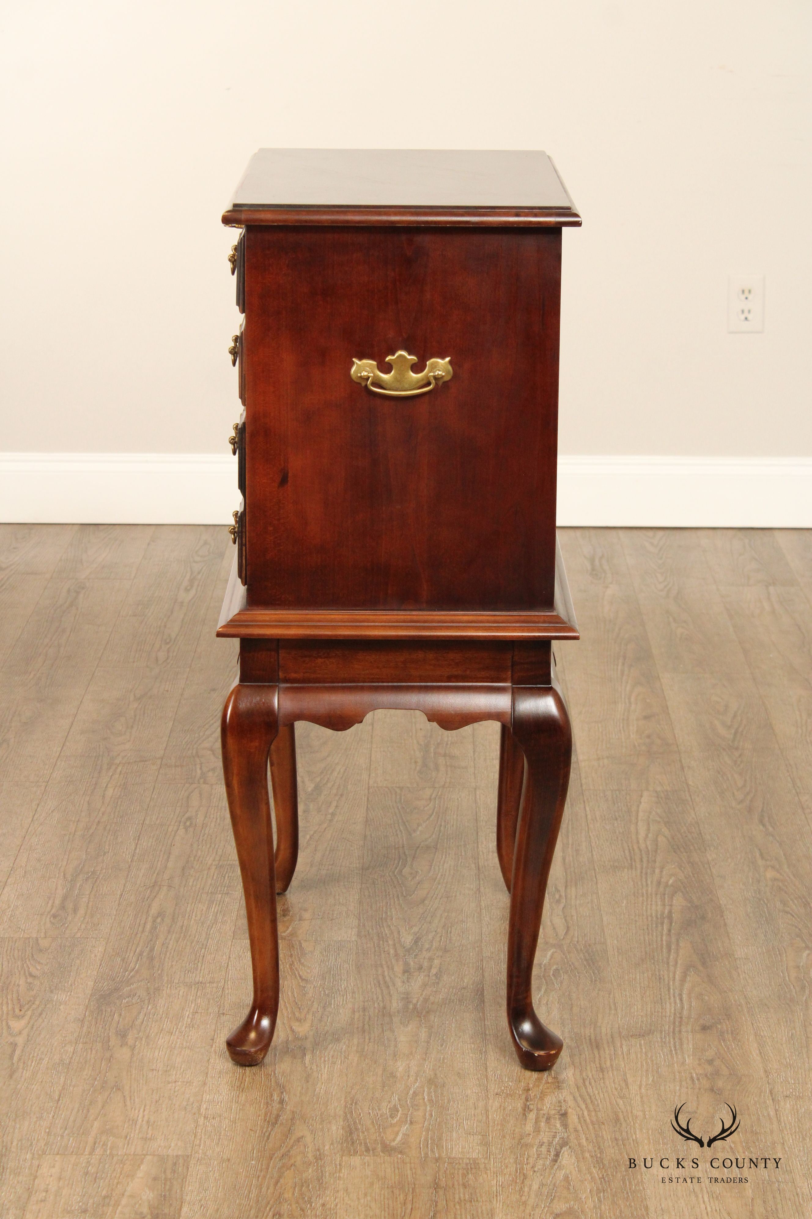 Queen Anne Style Cherry Silver Chest