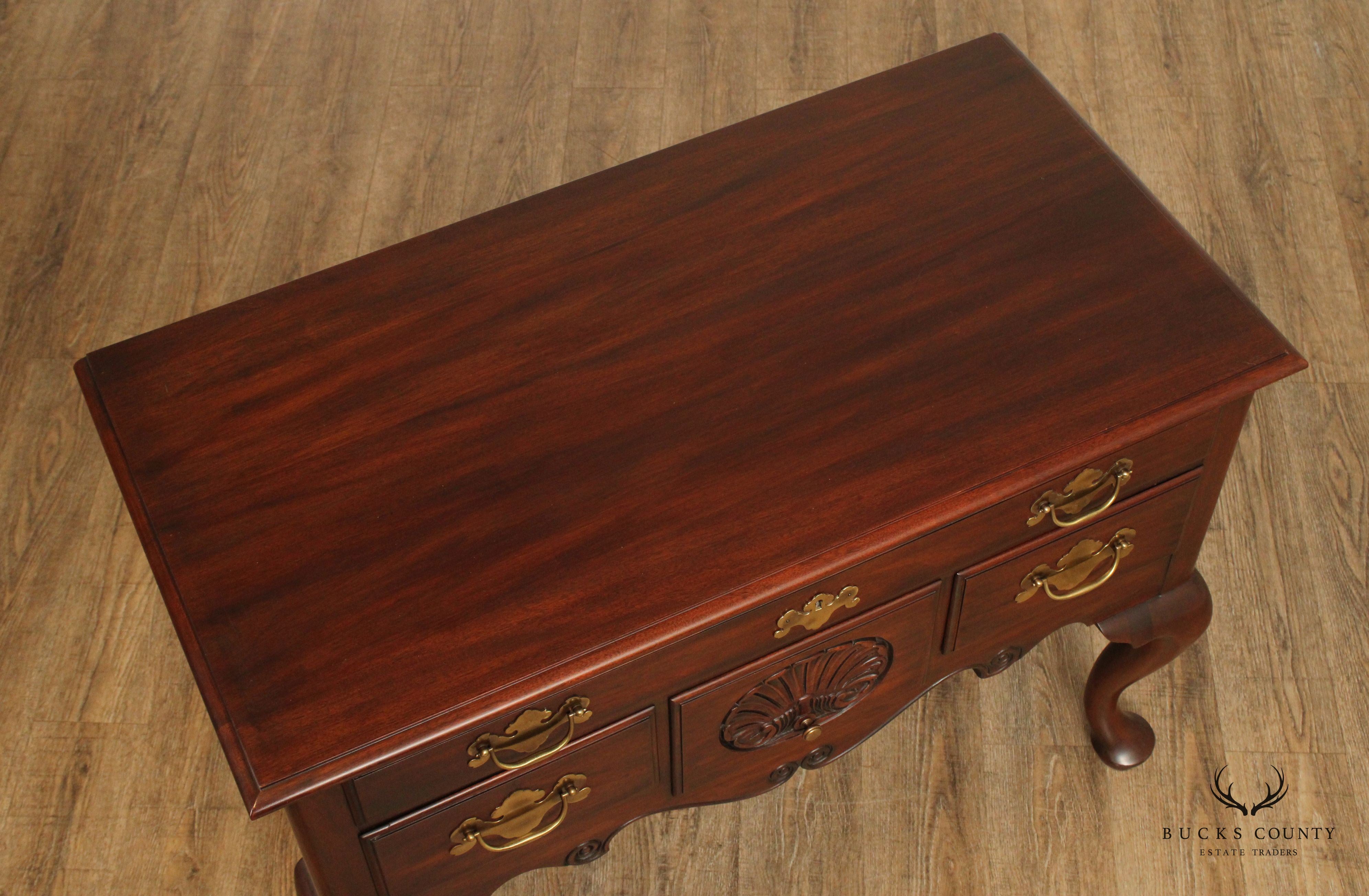 Henkel Harris Queen Anne Style Mahogany Lowboy Chest