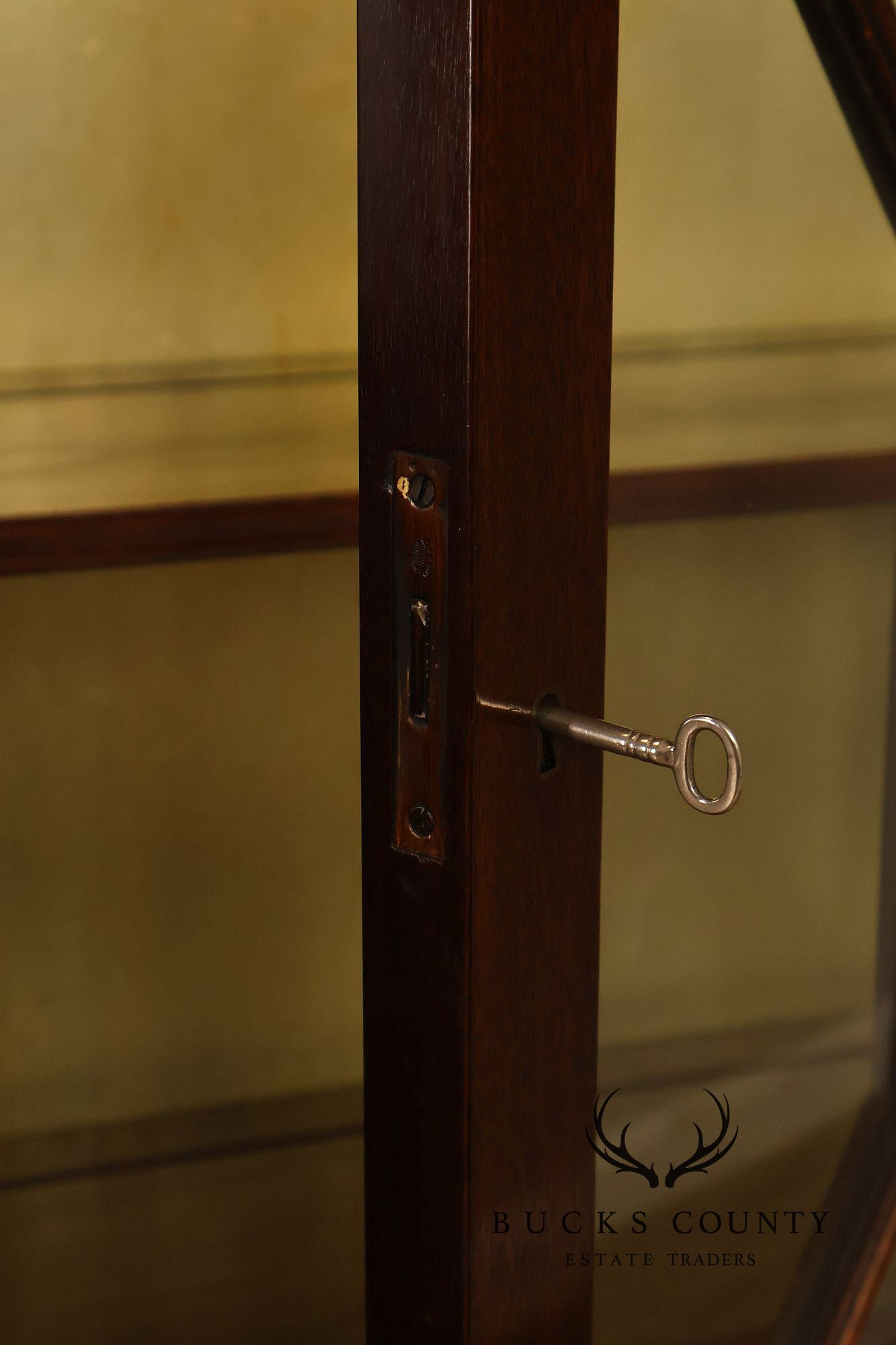 Baker Georgian Style Mahogany Breakfront Bookcase