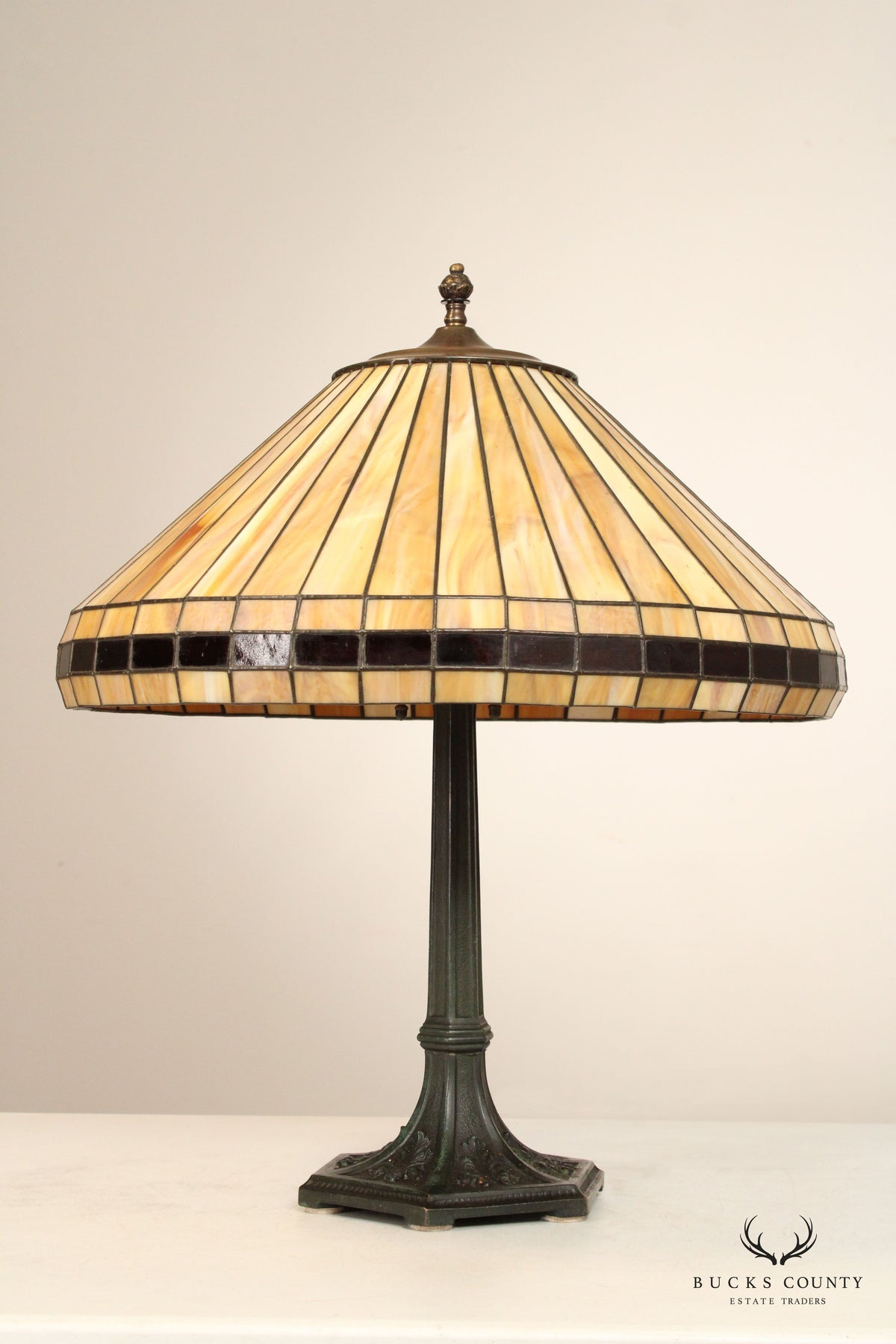 Arts & Crafts Leaded Glas Table Lamp