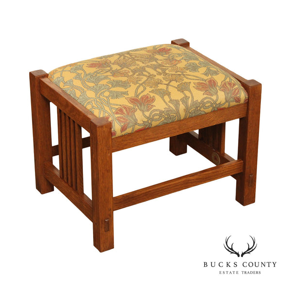 Stickley Mission Collection Oak Spindle Footstool