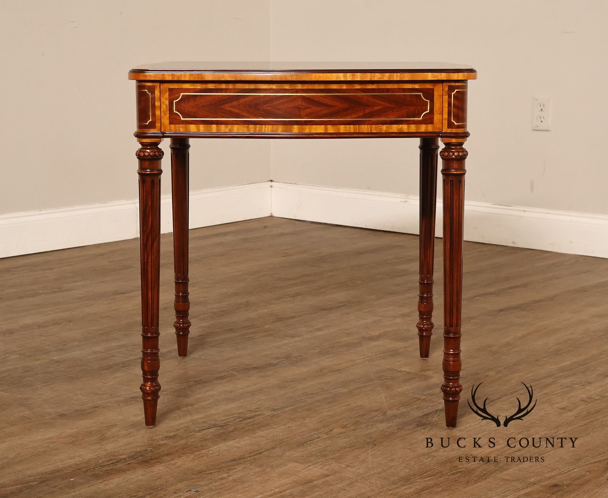 Theodore Alexander Pair of 'Adolphus' Mahogany Side Tables