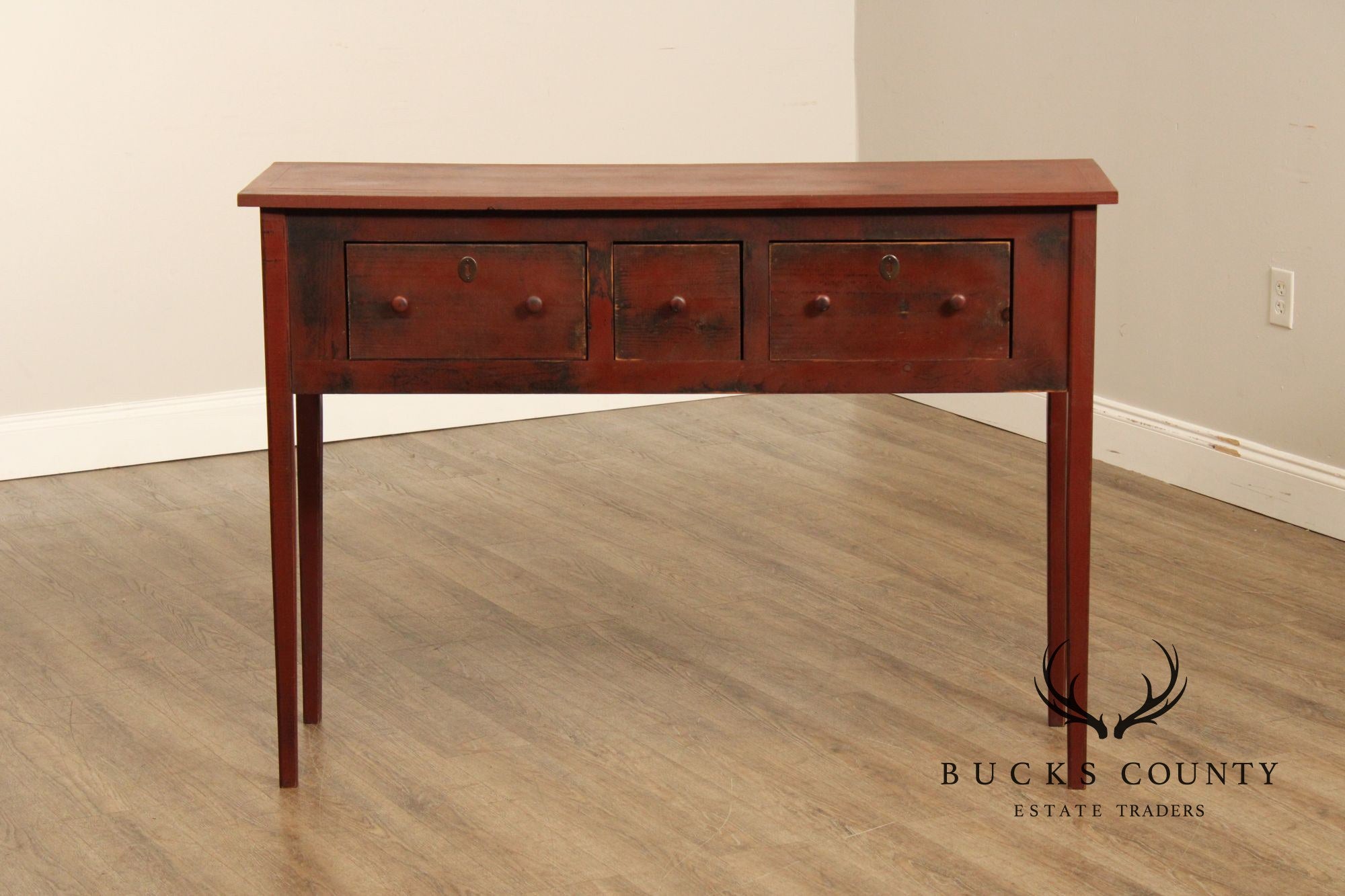 Primitive Style Distress Painted Sideboard or Console