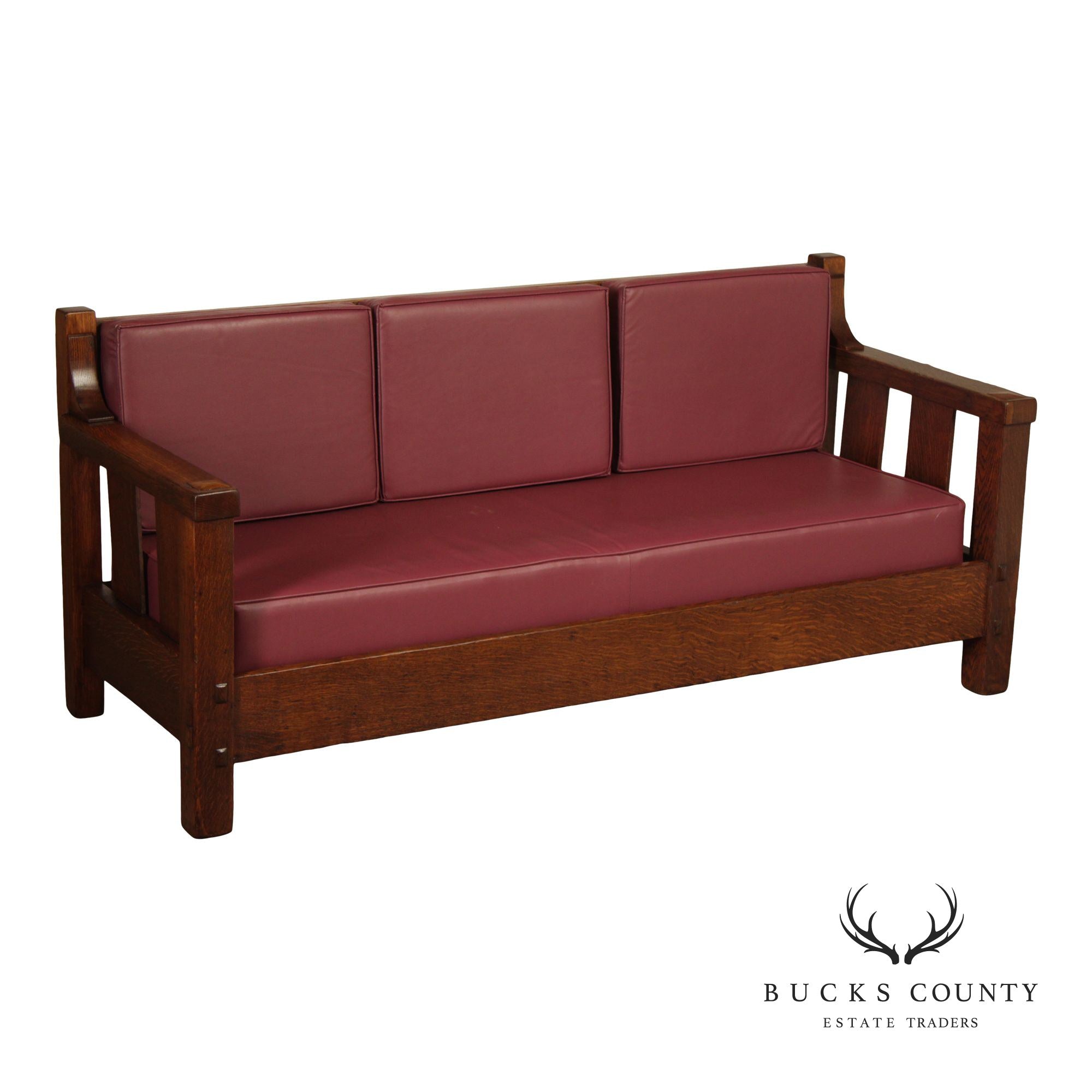 Lifetime Furniture Antique Mission Oak Sofa Settle
