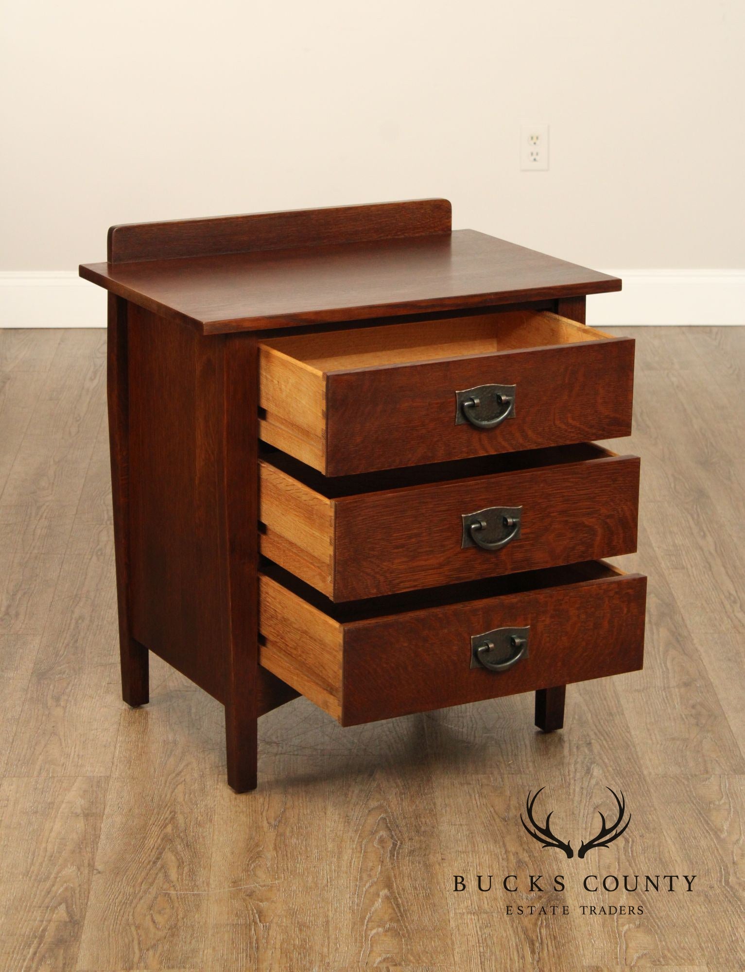 Stickley Mission Collection Oak Harvey Ellis Three-Drawer Nightstand