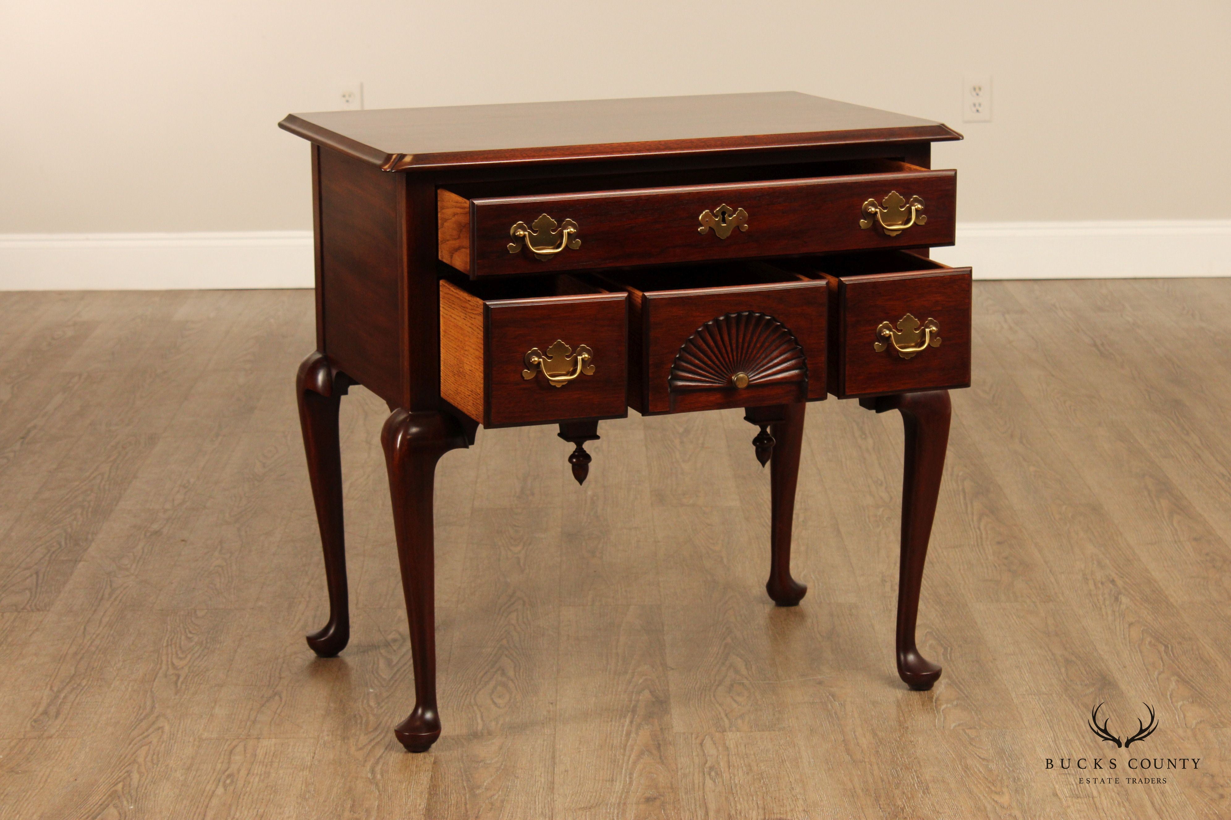 Henkel Harris Queen Anne Style Mahogany Lowboy