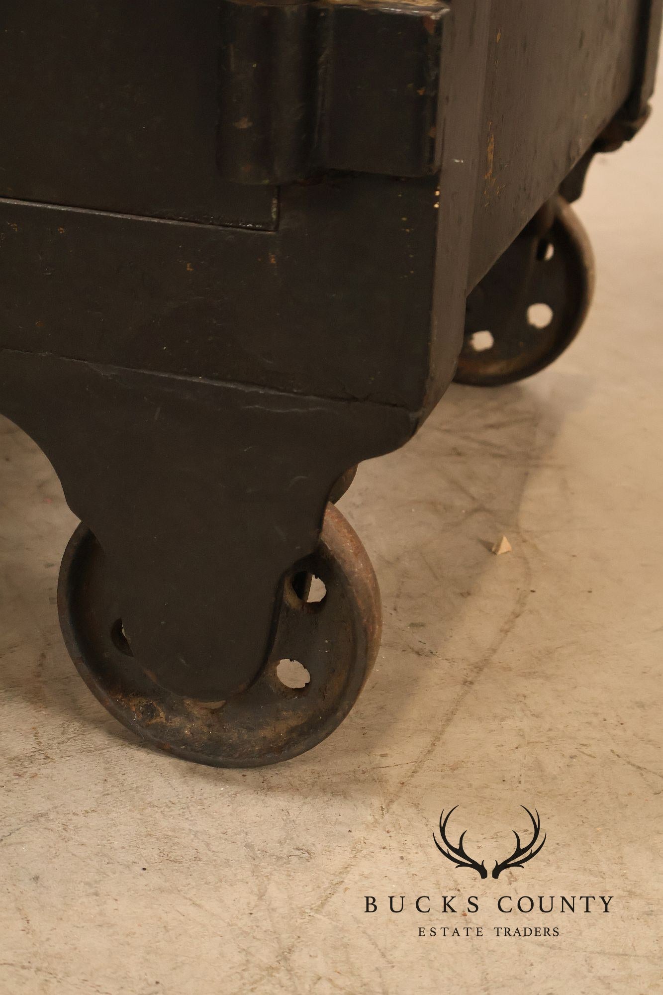 Antique Hall's Safe Company Iron Safe On Casters