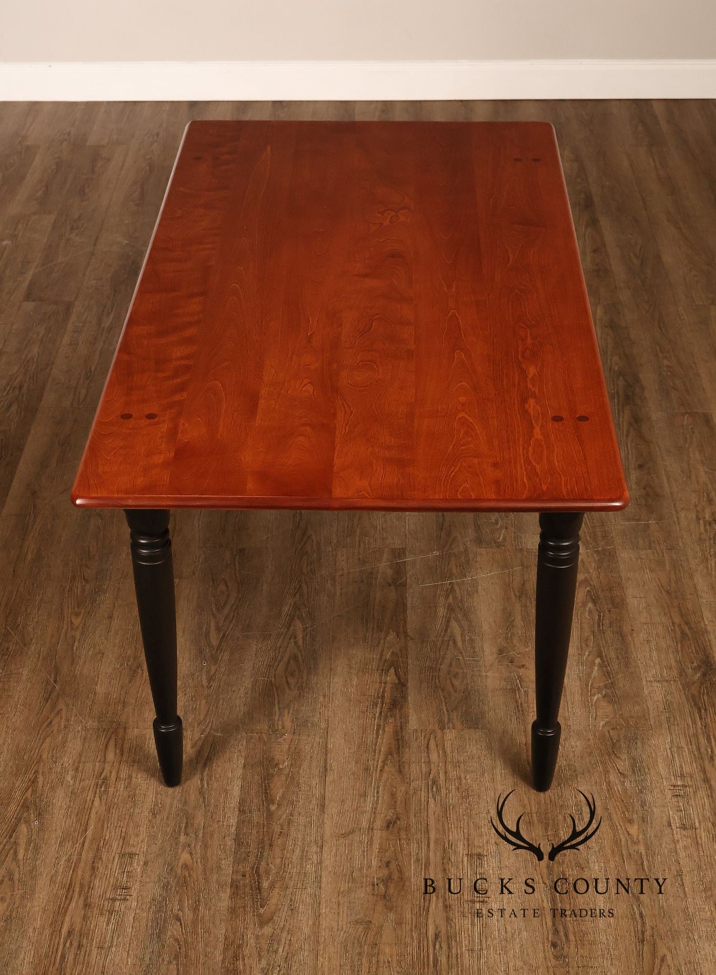 Nichols & Stone Maple Farmhouse Style Two Drawer Dining Table Or Desk