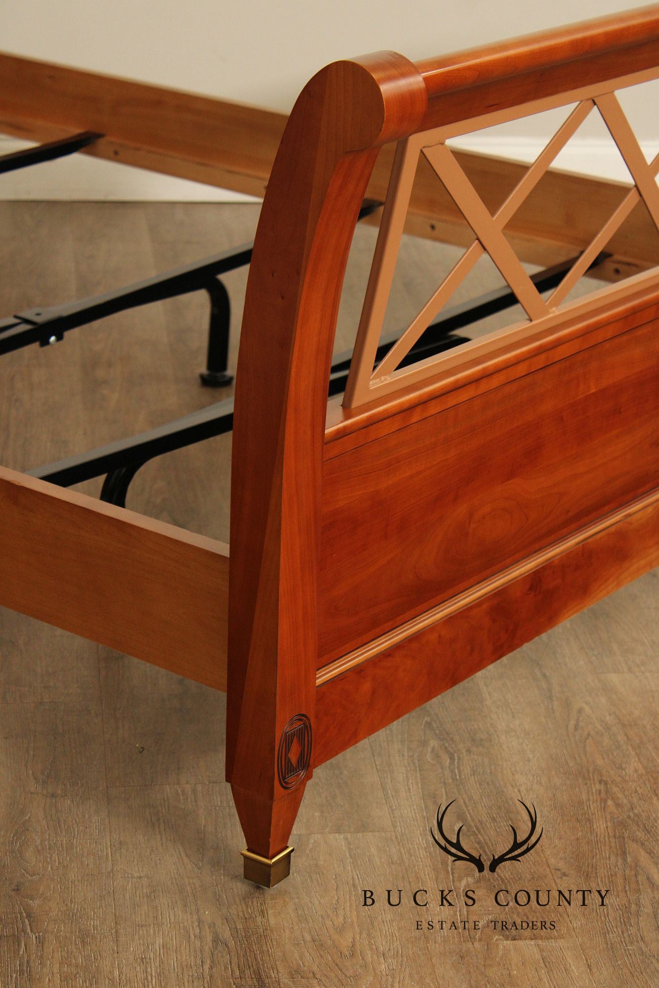 Harden Directoire Style Cherry Sleigh Queen Bed