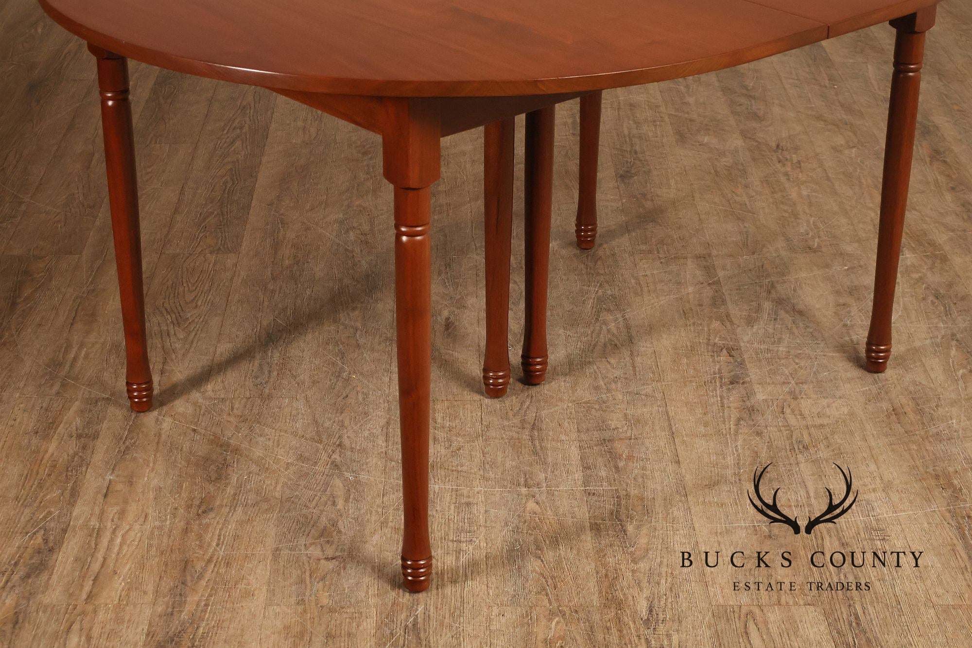 E. A. Clore Custom Walnut Extendable Dining Table With Four Leaves