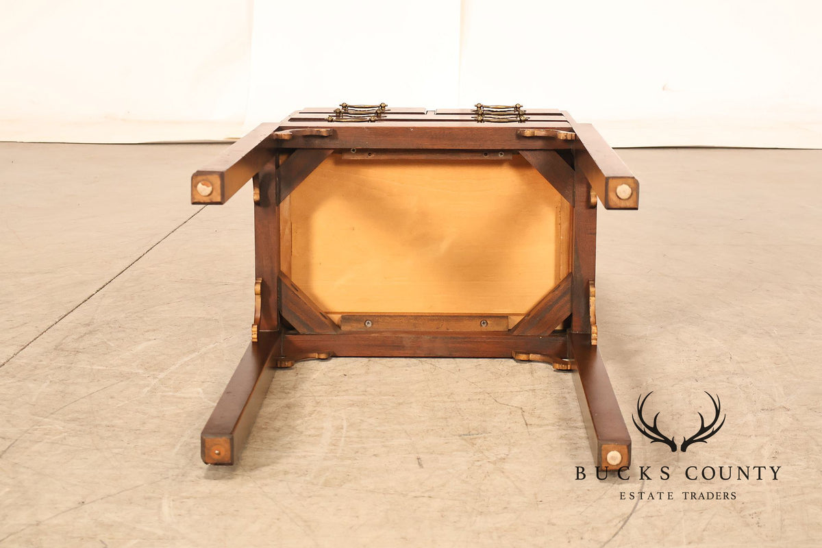 Madison Square Chippendale Style Mahogany Silver Chest On Stand