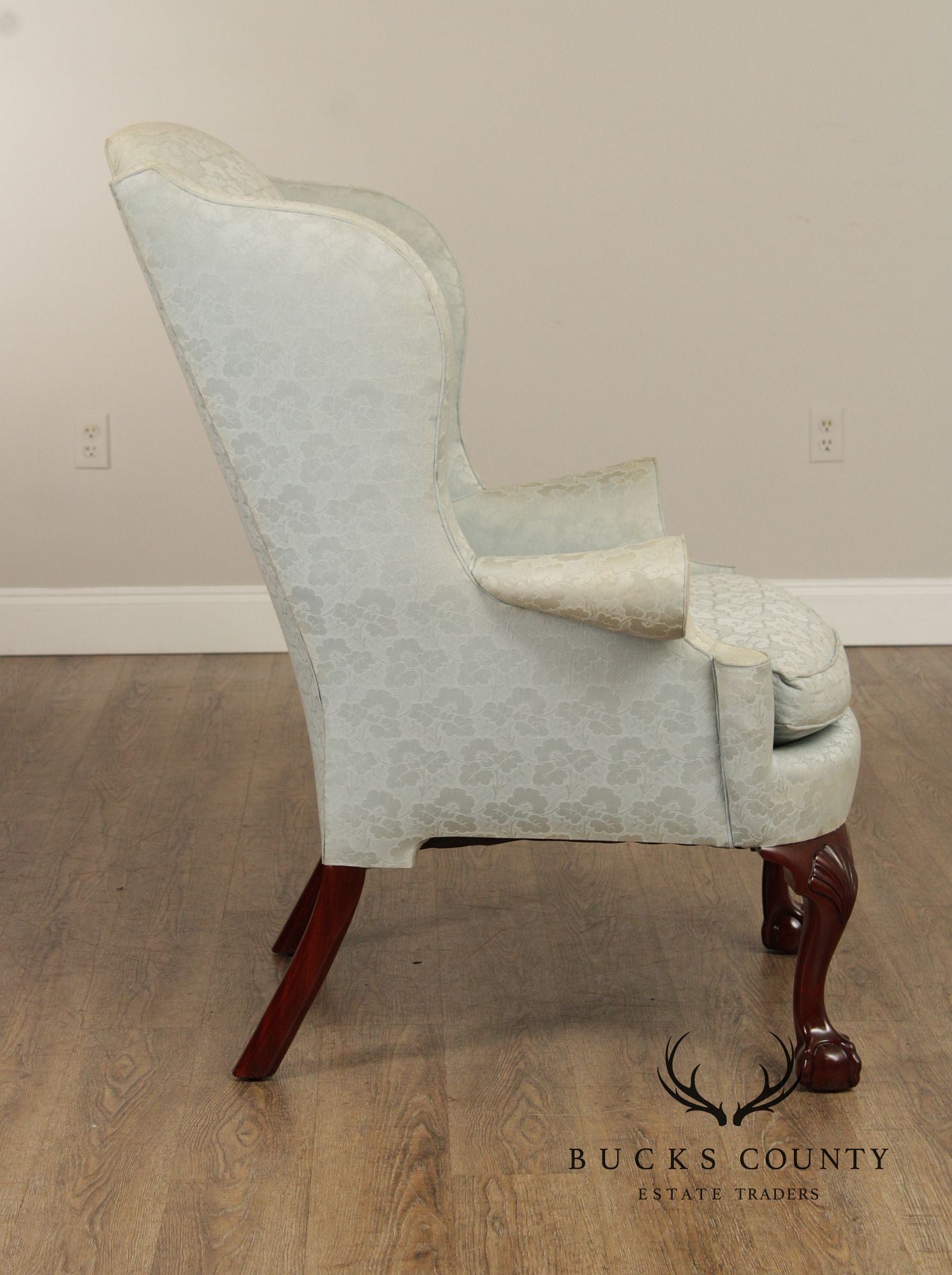 Kindel Winterthur Reproduction Mahogany Wing Chair