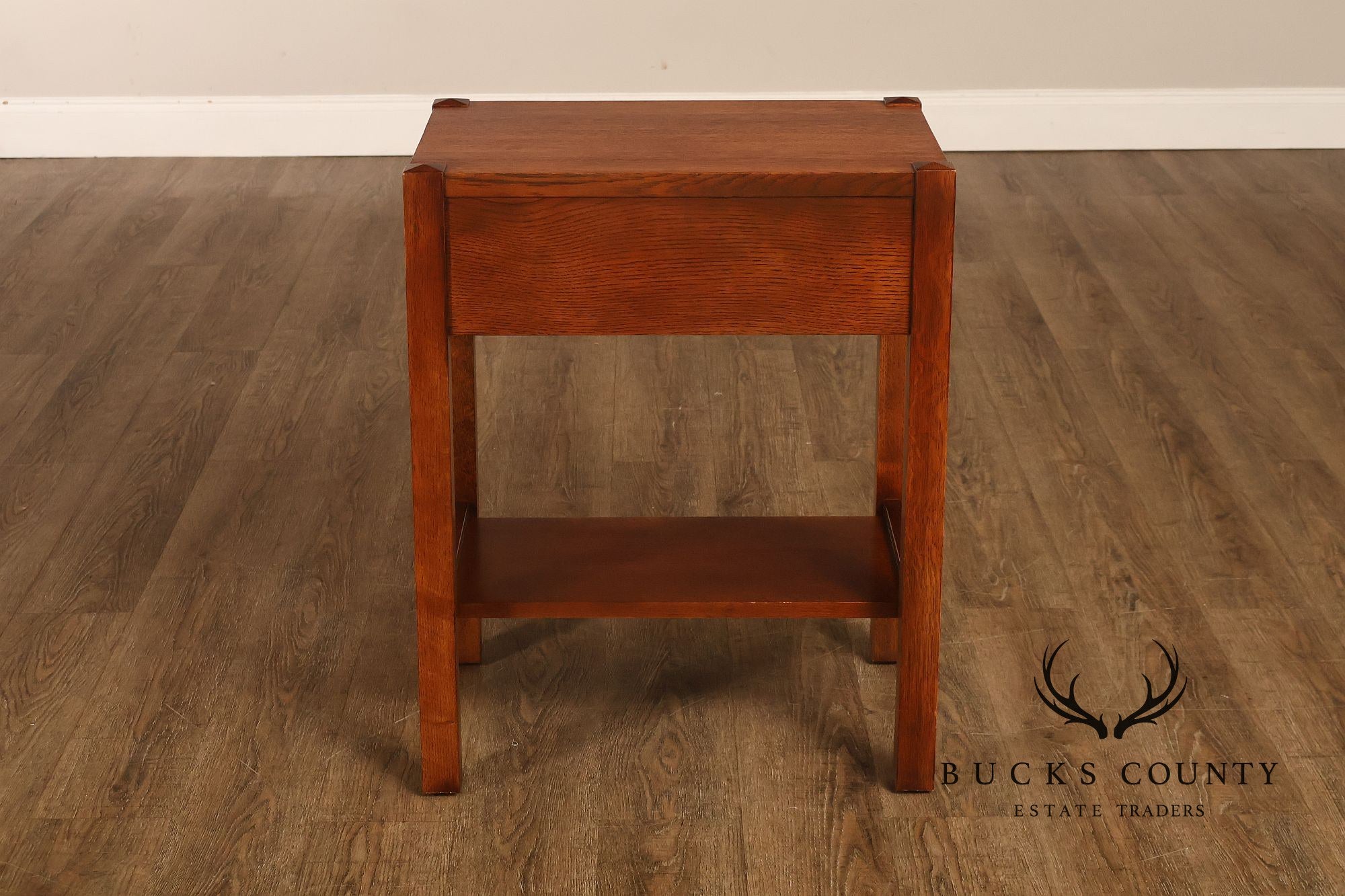 Stickley Mission Collection Pair of Oak One-Drawer Nightstands