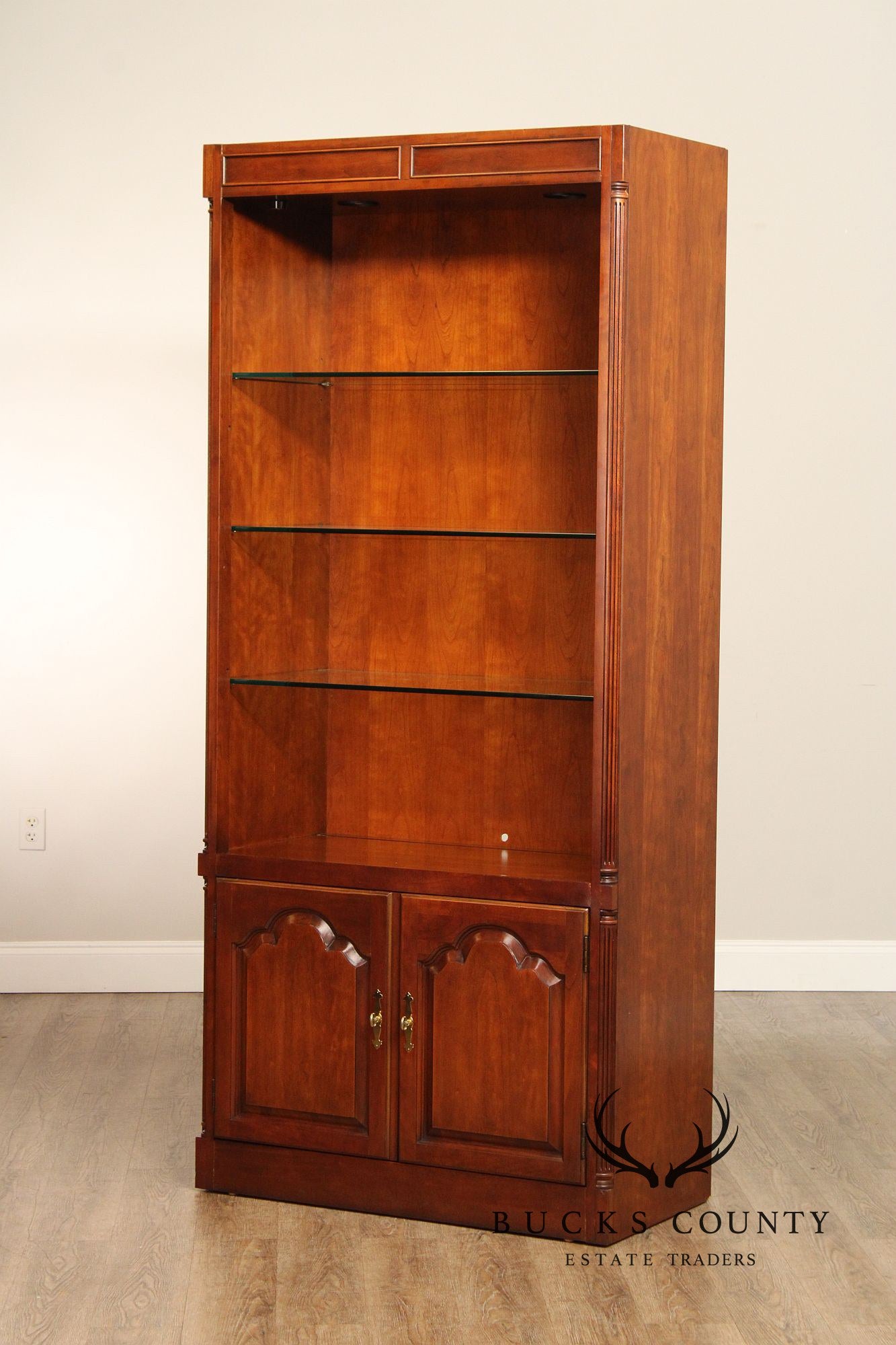 Traditional Cherry Open Bookcase