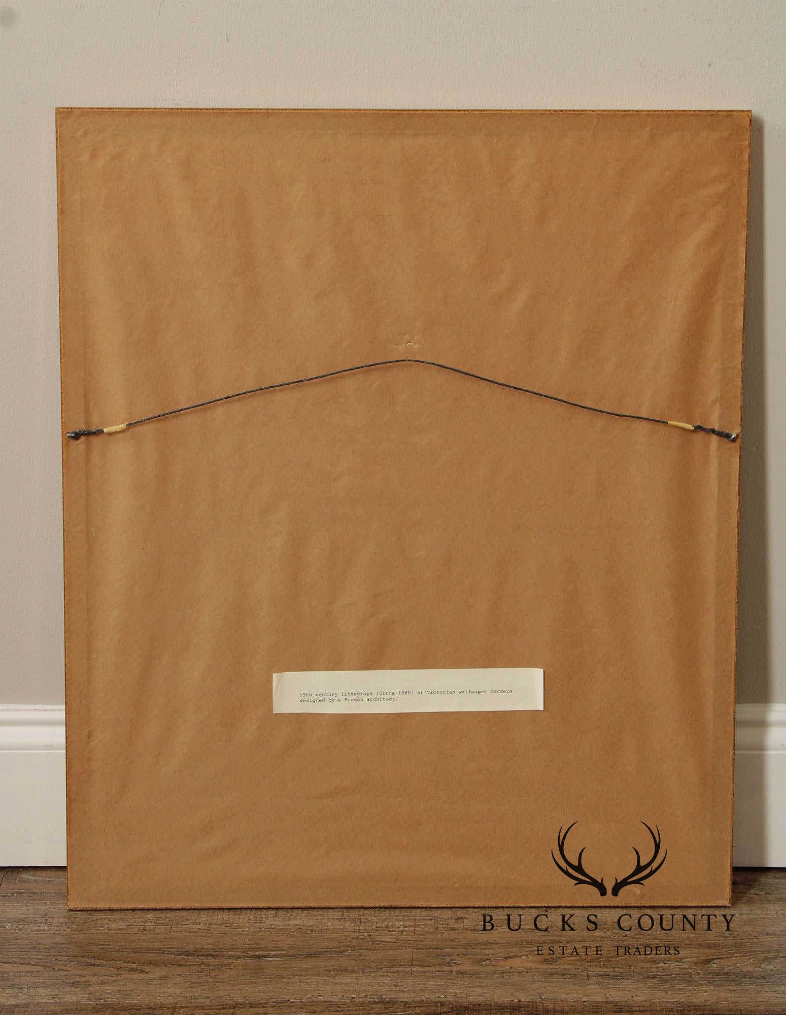 Framed Lithograph of Victorian Wallpaper Borders